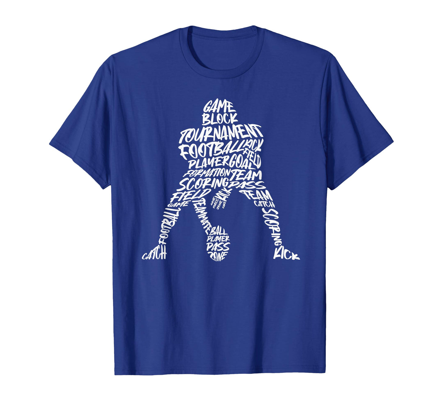 American Football Player Typography Men Boys Football T-Shirt