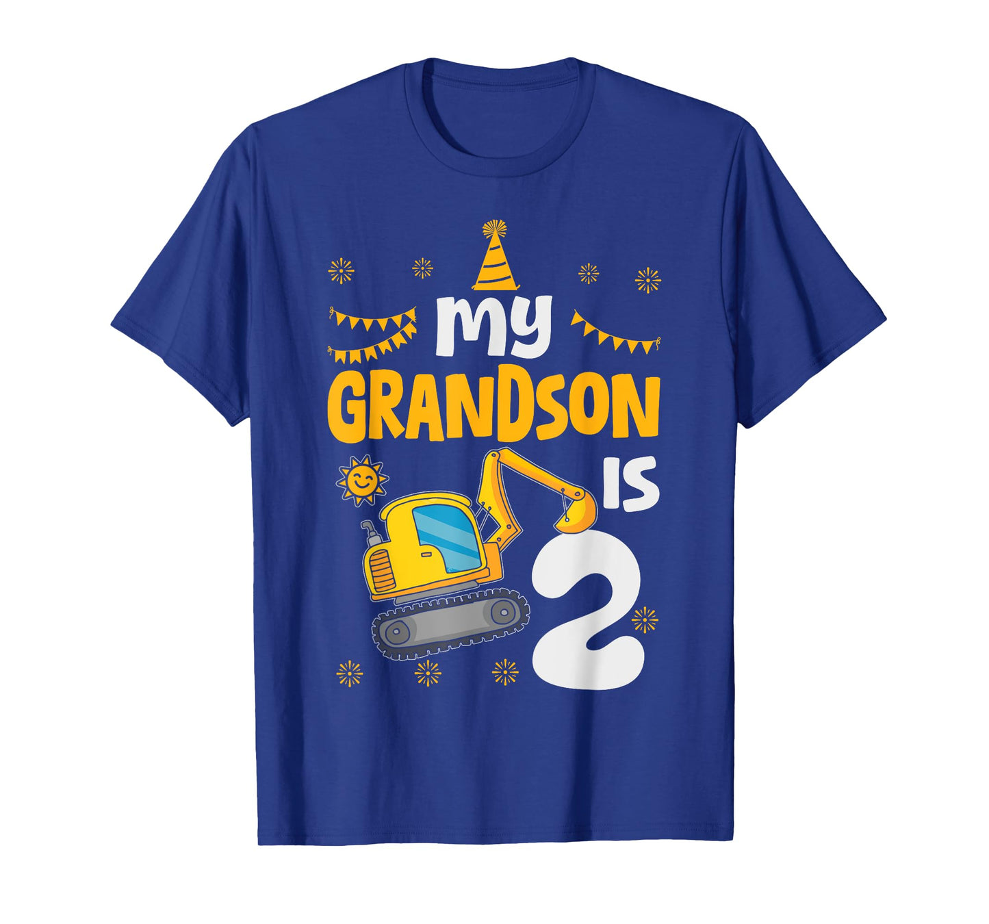 My Grandson Is 2 2nd Birthday Boy Digger Construction T-Shirt