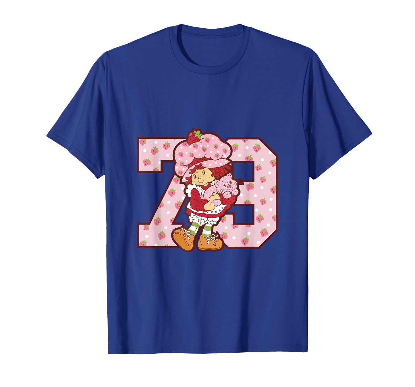 Strawberry Shortcake Collegiate 79 Polka Dot Vintage Cartoon T-Shirt