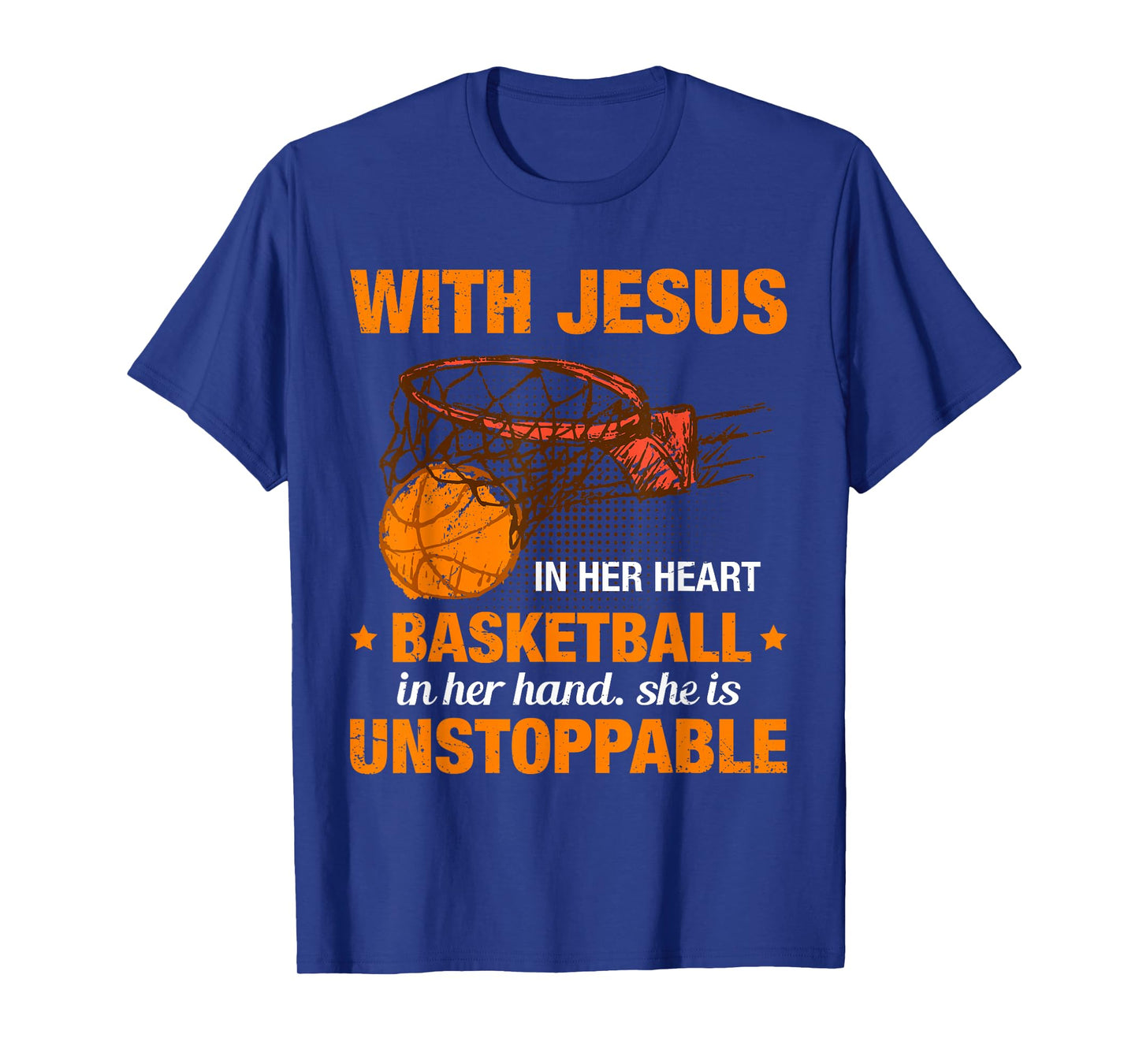 Christian Basketball Girl Religious Jesus Basketball Lover T-Shirt