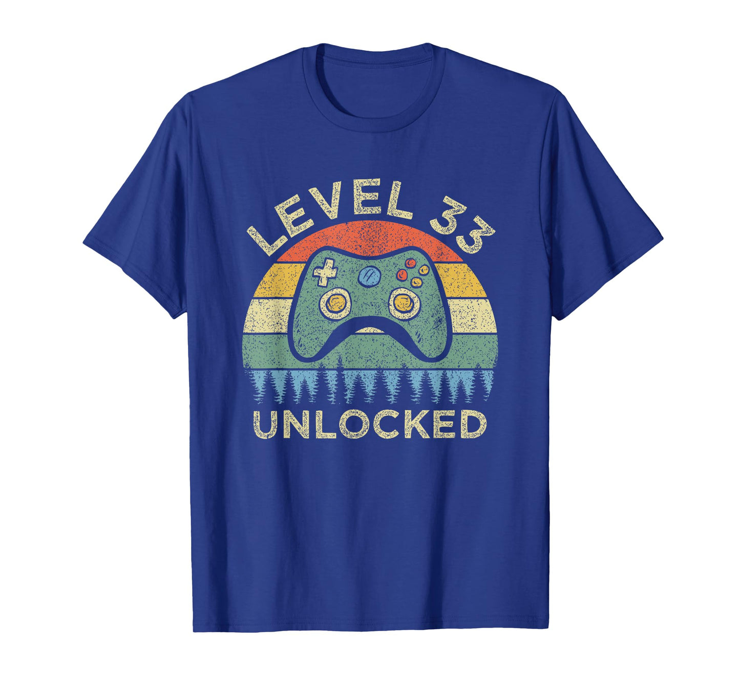 Level 33 Unlocked Video Gamer Retro 33rd Birthday Gift T-Shirt