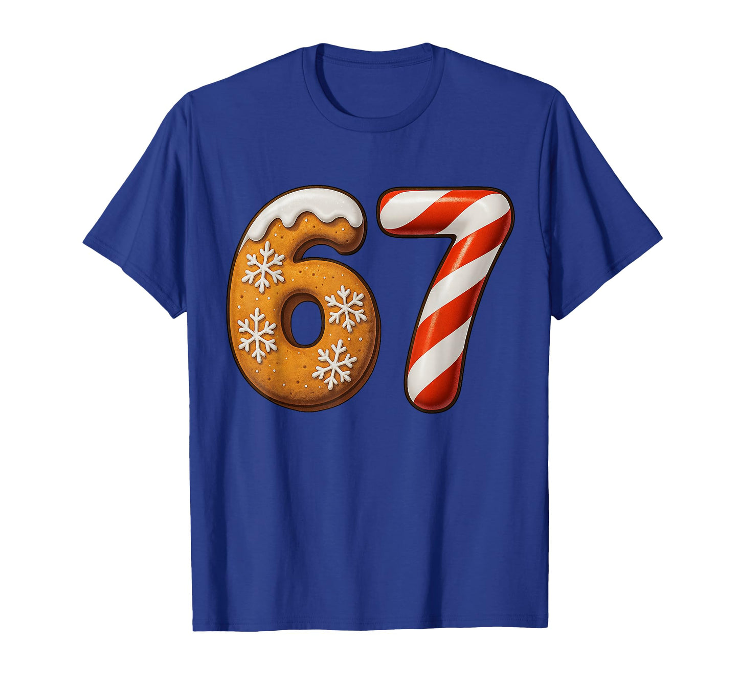 67 Six Seven 6-7 Gingerbread Candy Cane Christmas Kids Meme T-Shirt