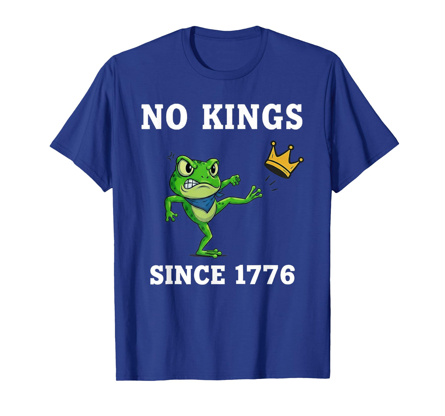 No Kings Since 1776 Portland Frog Kicking Crown T-Shirt