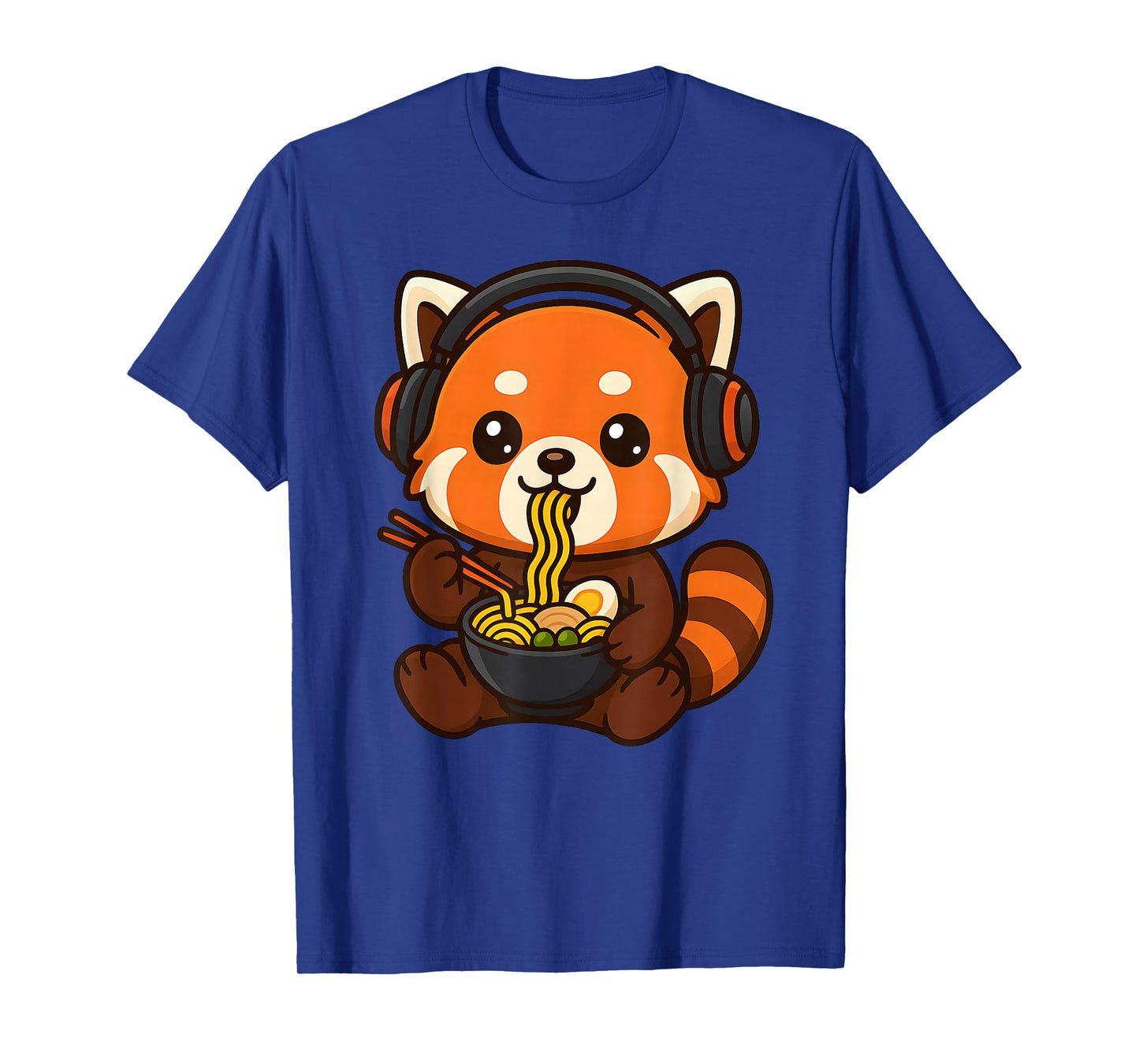 Red Panda Gaming Gamer Eating Ramen T-Shirt