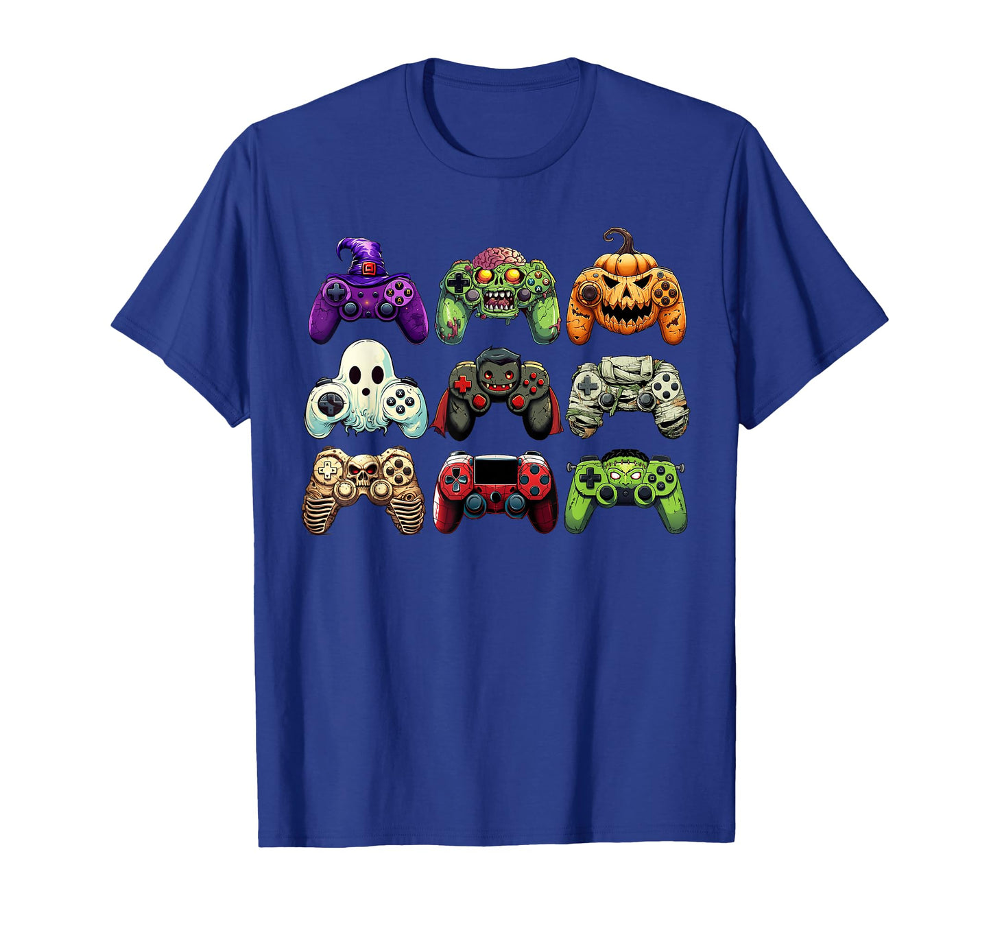 Halloween Skeleton Zombie Gaming Controllers Mummy Boys Kids T-Shirt