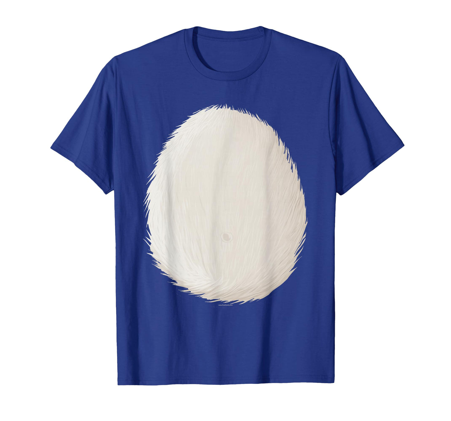 White Fur Belly DIY Halloween Costume Furry Tummy Cosplay T-Shirt