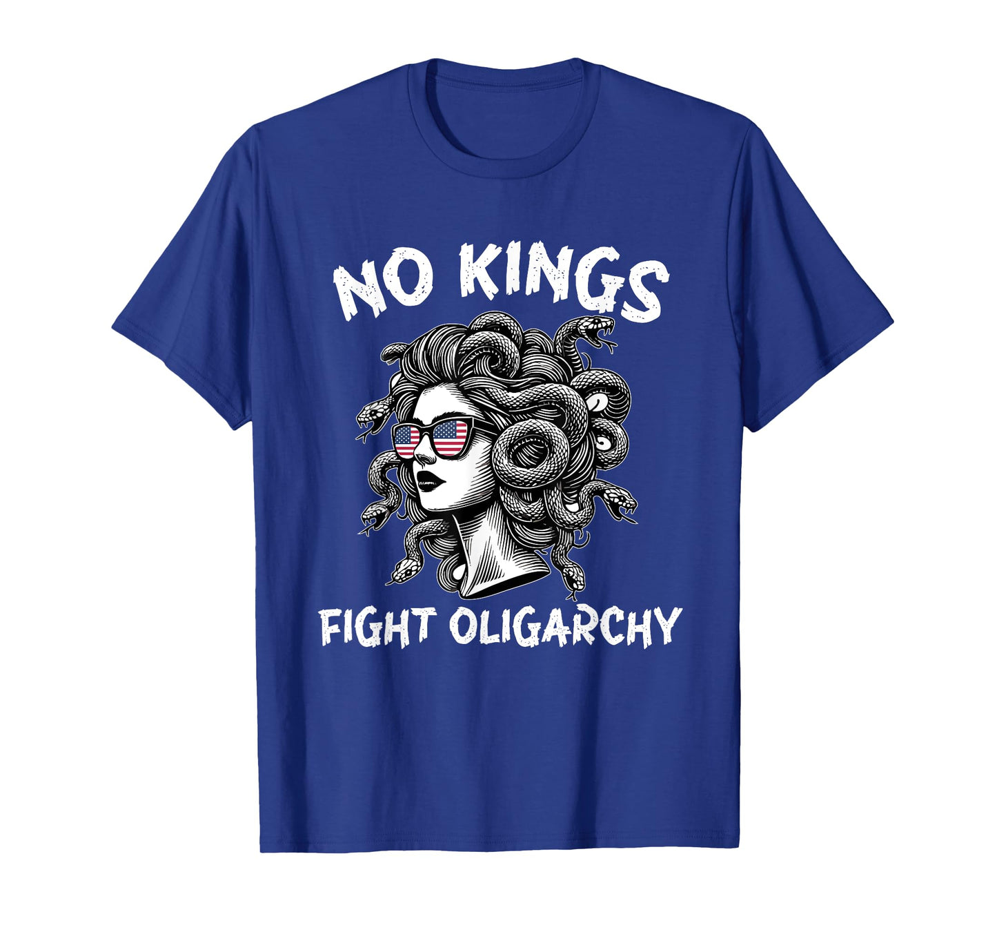 women kings fight oligarchy 4th of July USA Flag Feminist T-Shirt