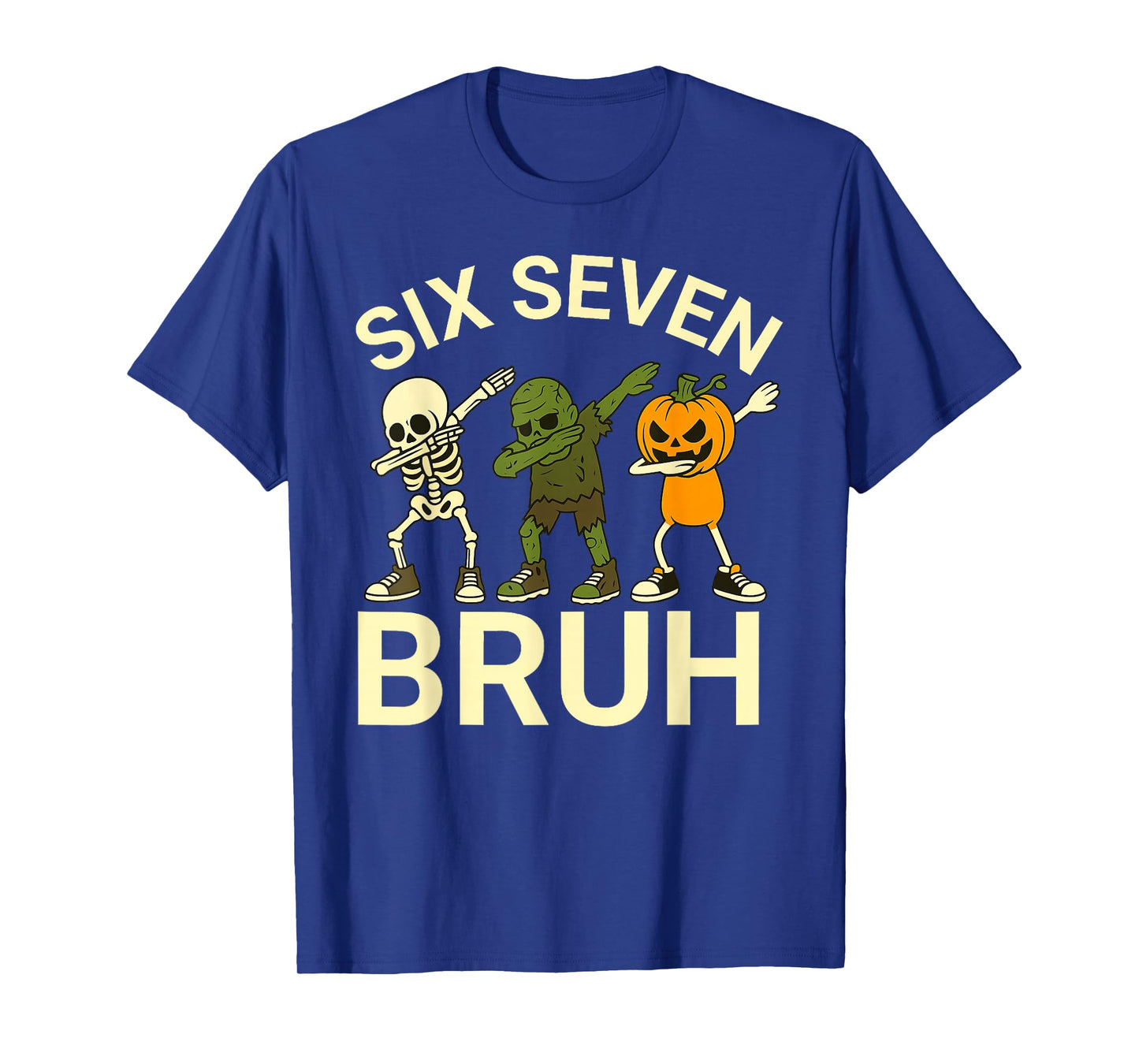 67 Halloween Funny Six Seven Meme Brainrot Pumpkin Kids Bruh T-Shirt