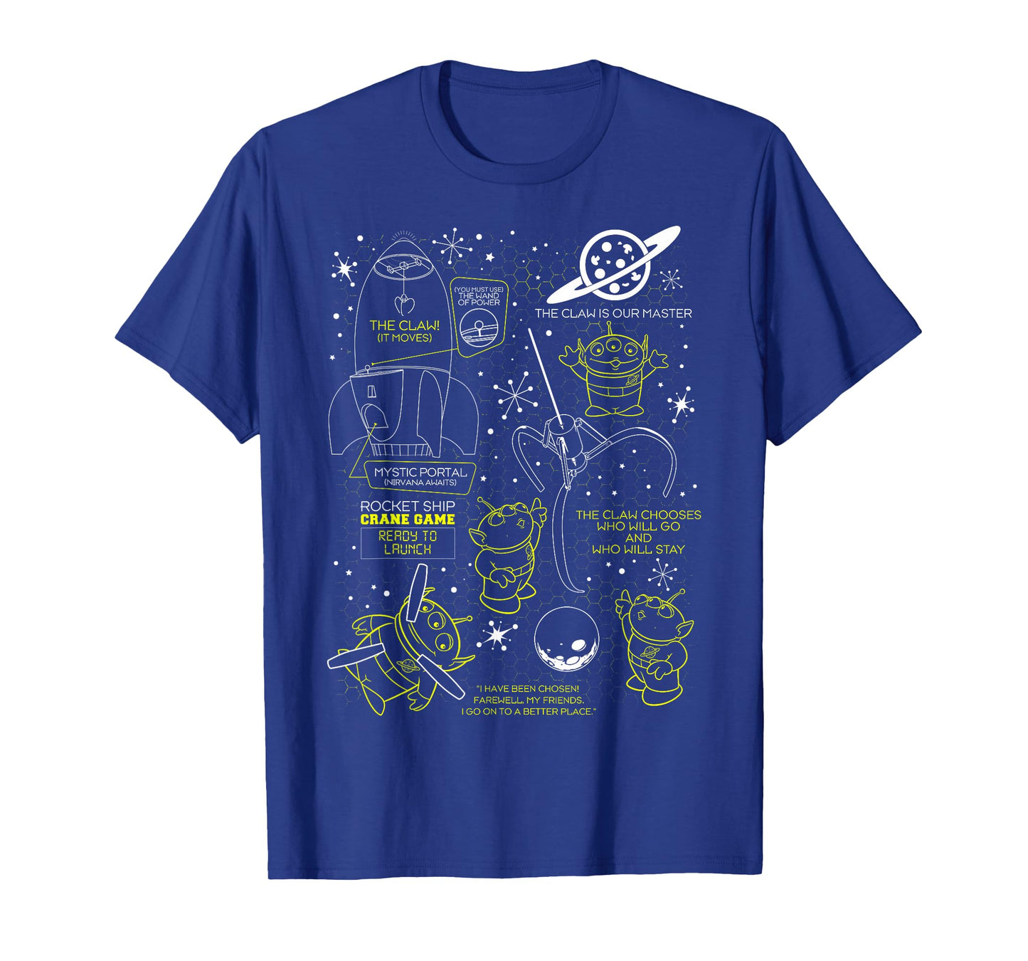 Disney Pixar Toy Story Pizza Planet Alien Rocket Ship Game T-Shirt