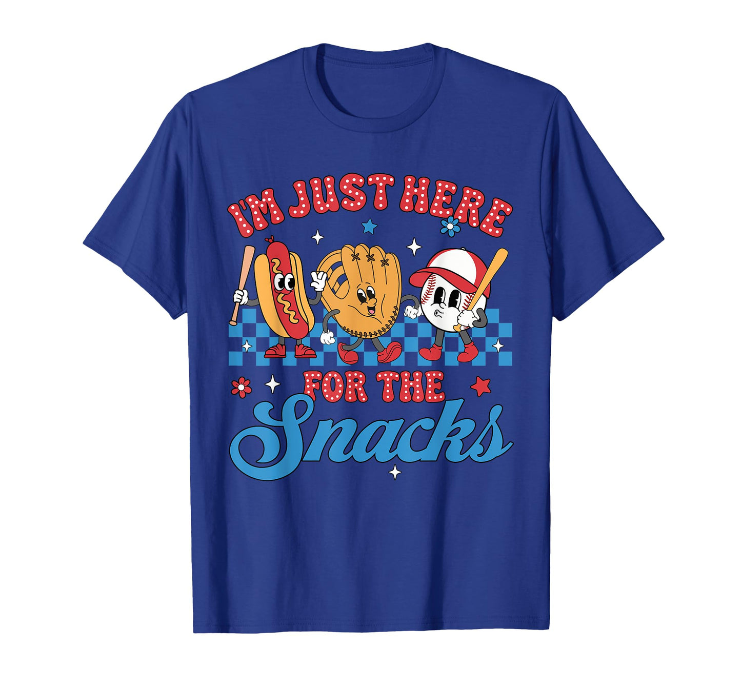 Im Just Here For The Snack Baseball Sister Toddler Girl Kids T-Shirt