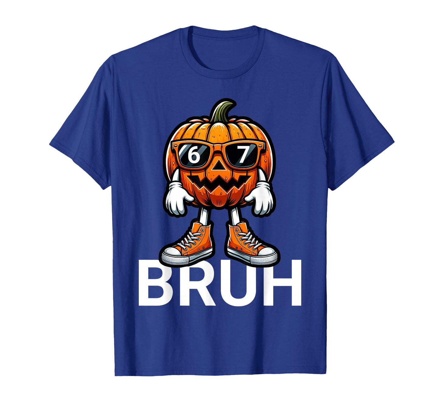 67 Halloween Bruh Funny Pumpkin Boys Kids Six Seven Meme T-Shirt