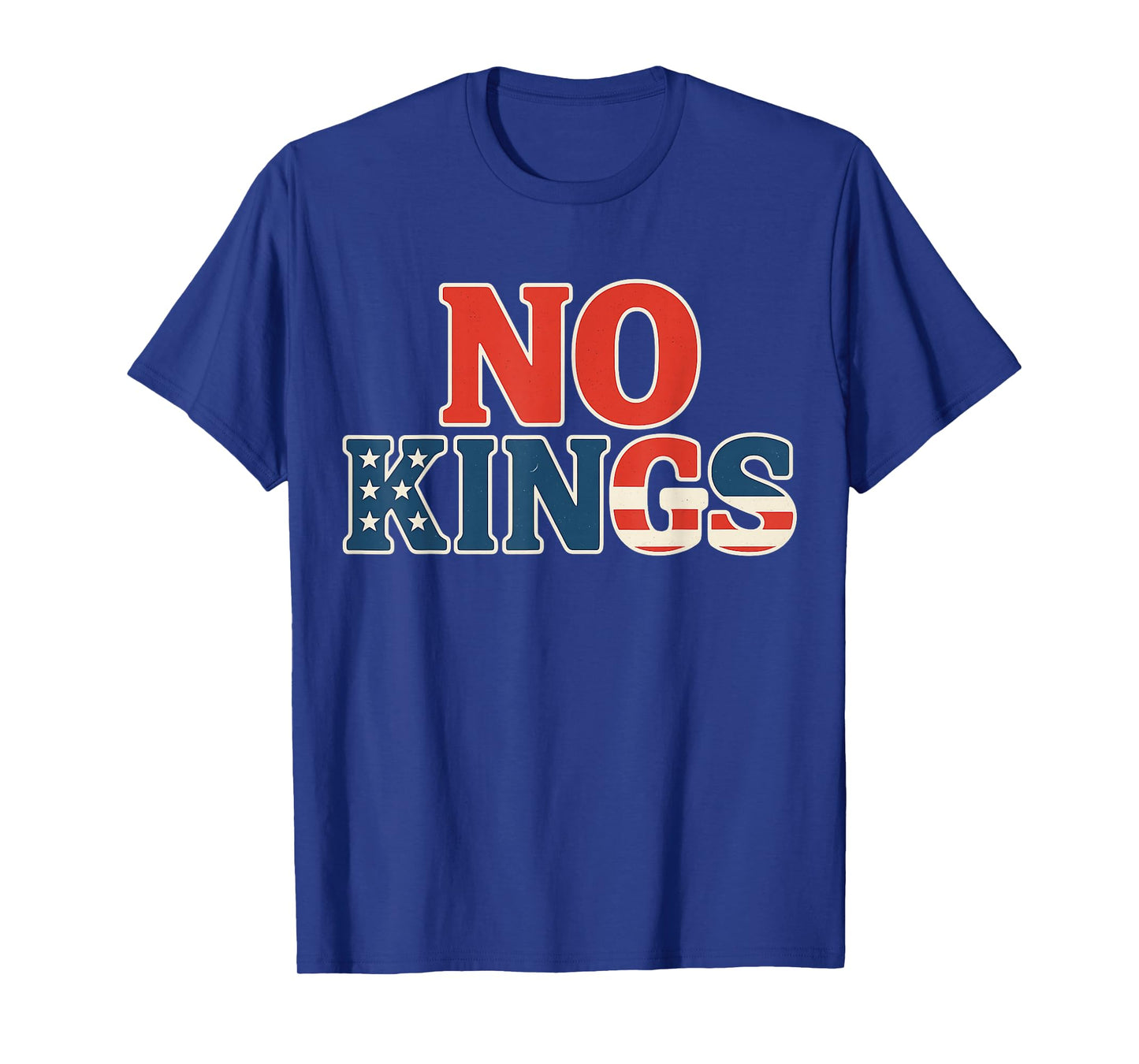 No Kings Patriotic American Equality Protest Design T-Shirt