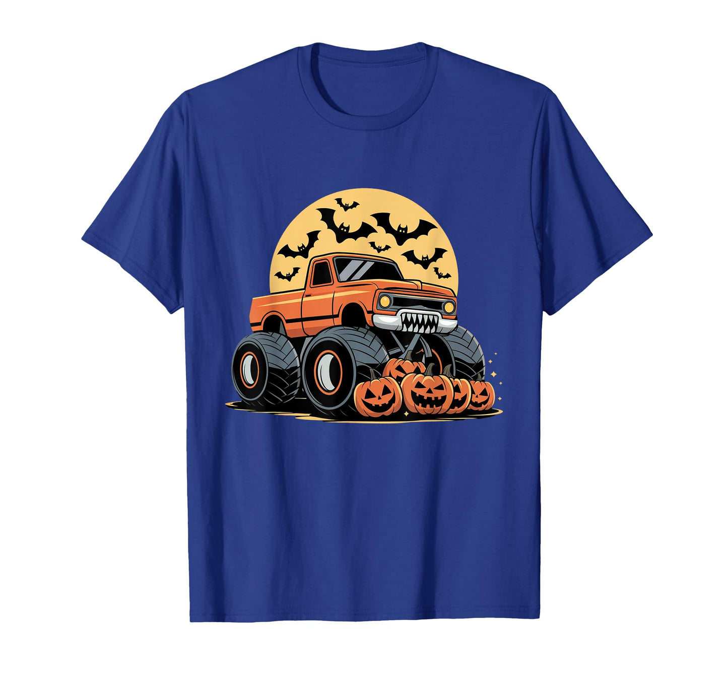 Halloween Shirts for Kids Boys Monster Truck Pumpkins T-Shirt