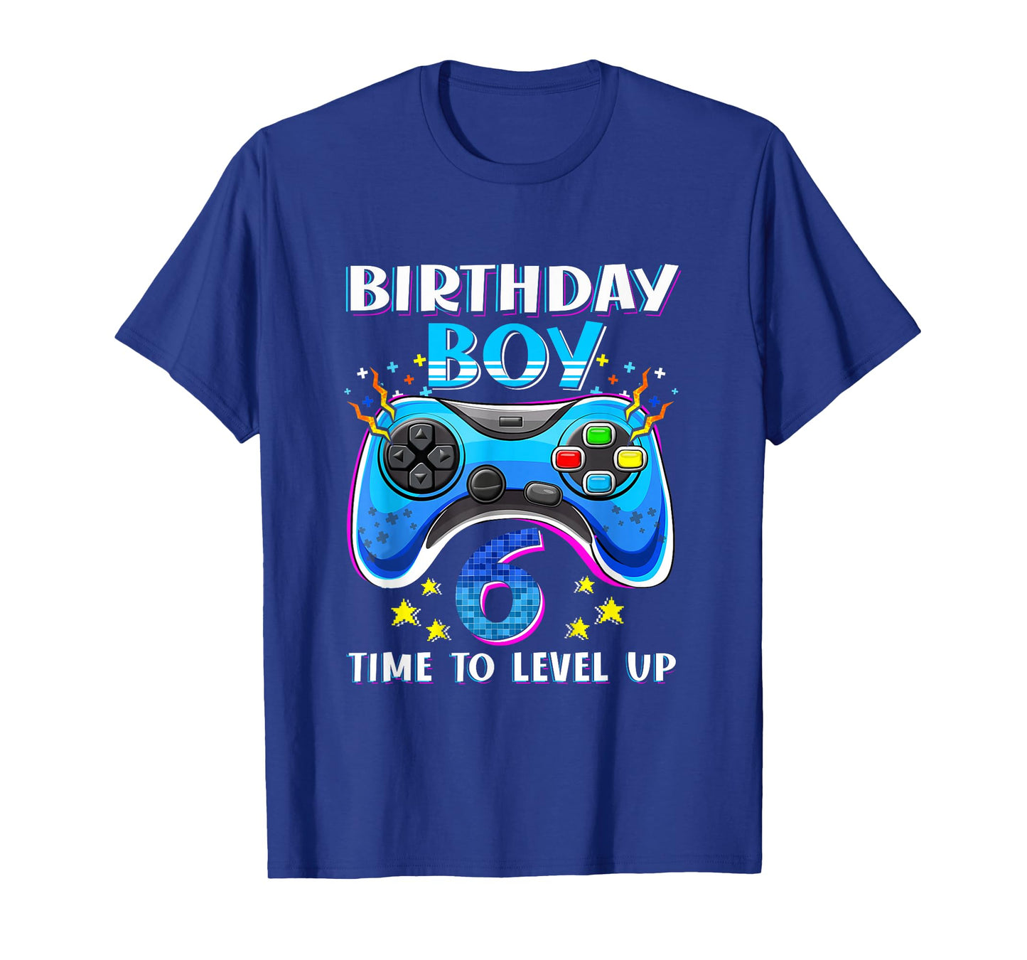 Birthday Boy Time To Level Up Gamer Video Game 6 Years Old T-Shirt