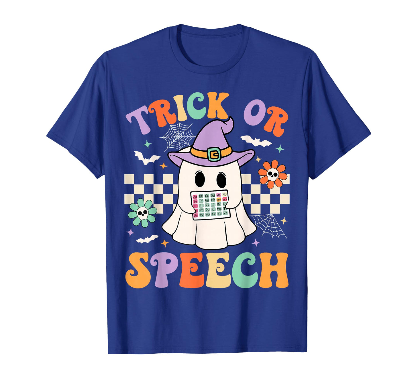 Trick or Speech Halloween SLP Retro Speech Therapy Halloween T-Shirt