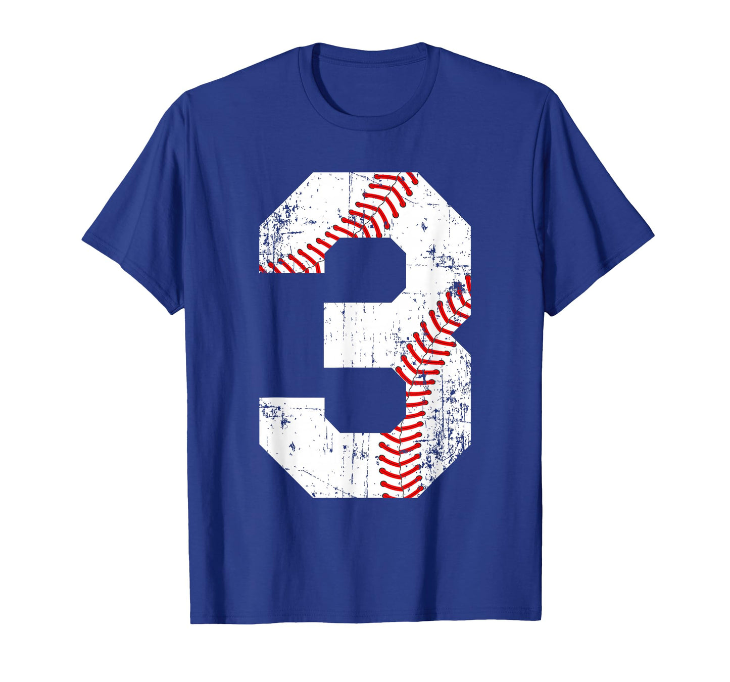 Vintage Baseball 3 Jersey Number T-Shirt