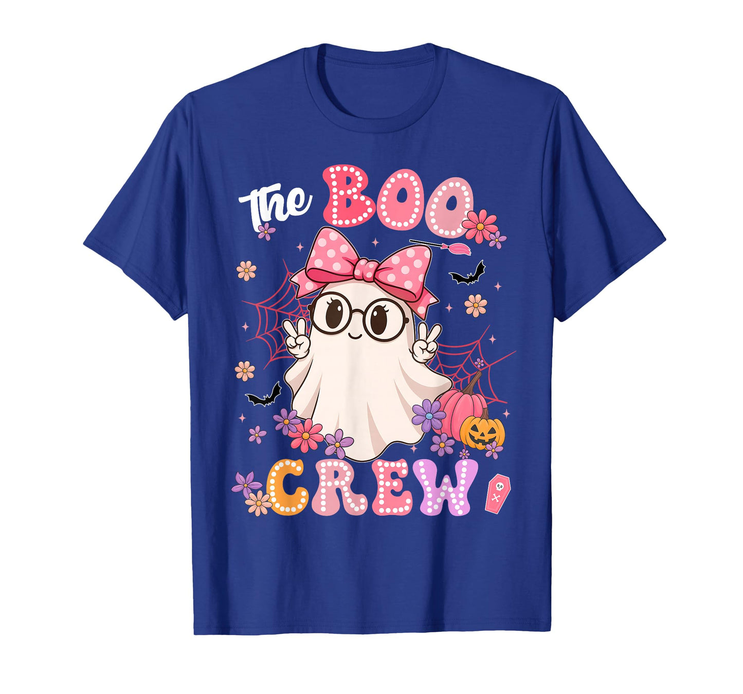 The Boo Crew Cute Ghost Coquette Halloween Costumes Girl T-Shirt