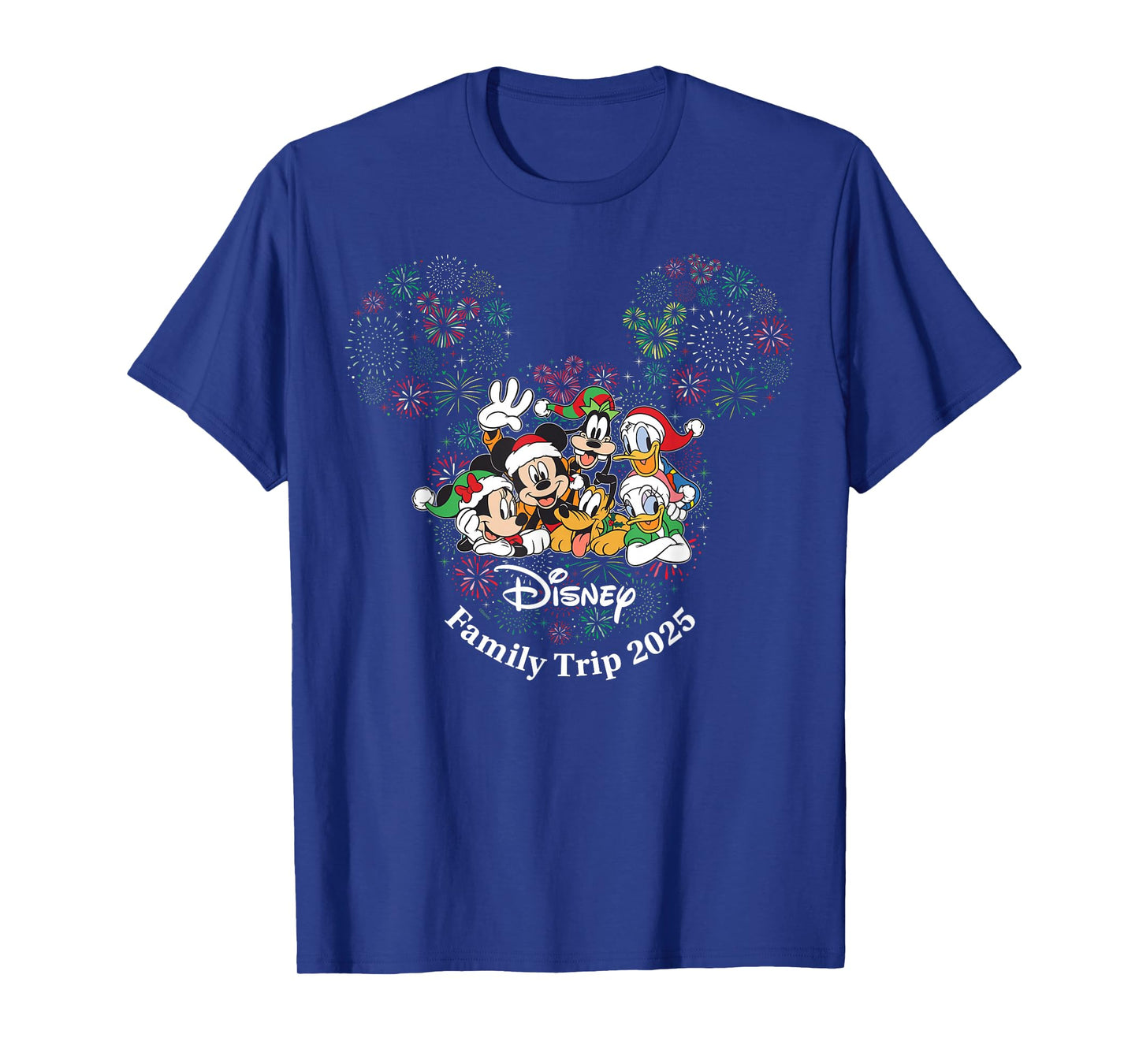 Disney Mickey & Friends Holiday Fireworks Family Trip 2025 T-Shirt