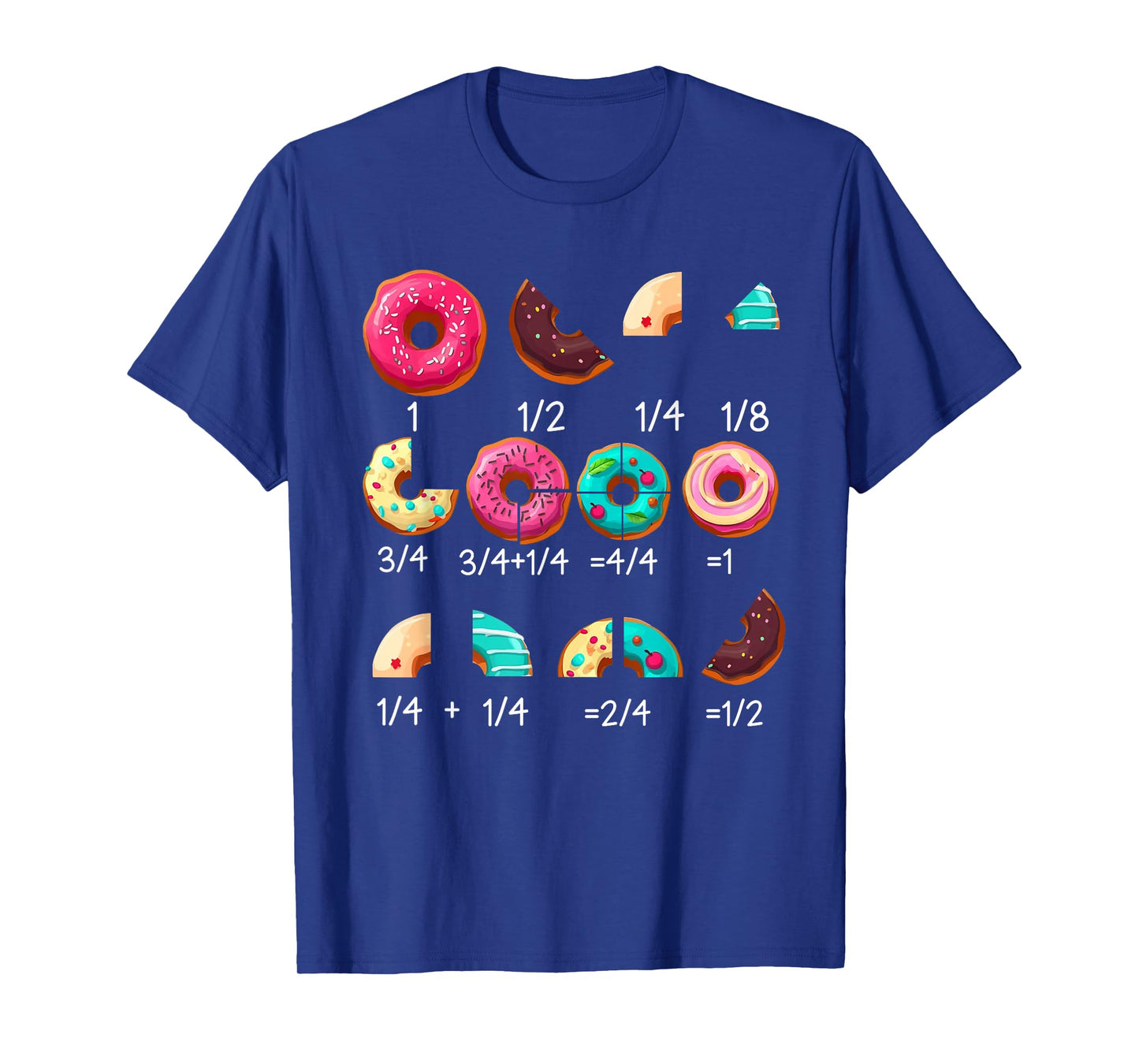 Math Donut Fraction Back to School Teacher Gifts Tee T-Shirt