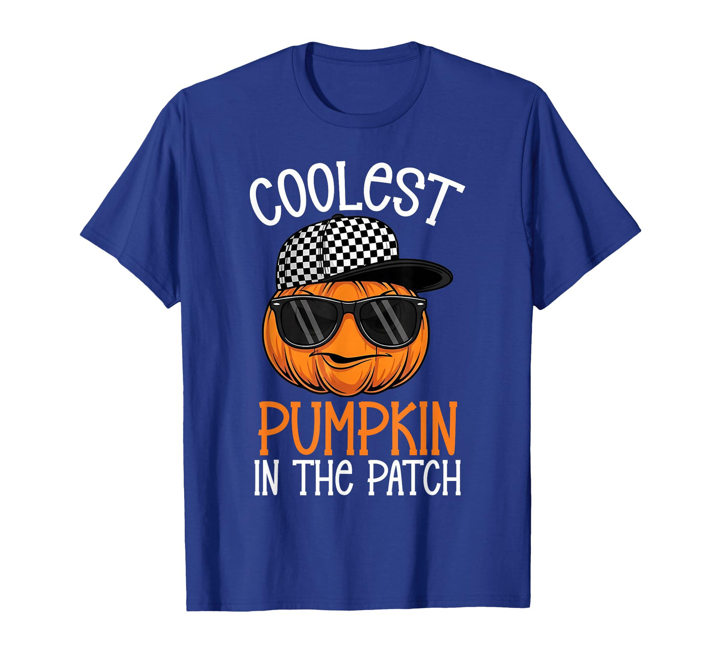 Coolest Pumpkin in The Patch Crew Kids Boys Men Costume T-Shirt