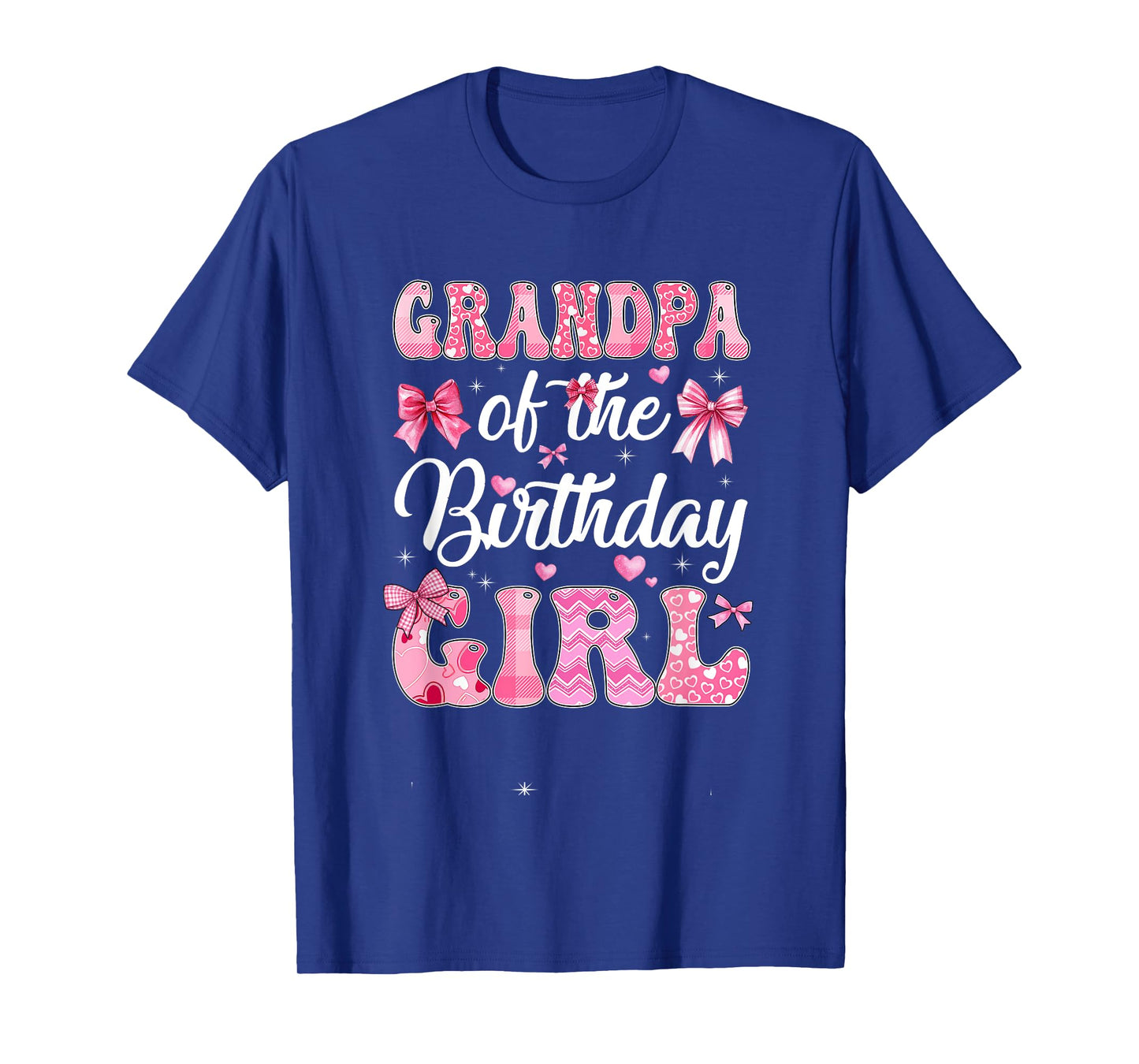 Grandpa Of The Birthday Girl Family Pink Coquette Bow T-Shirt