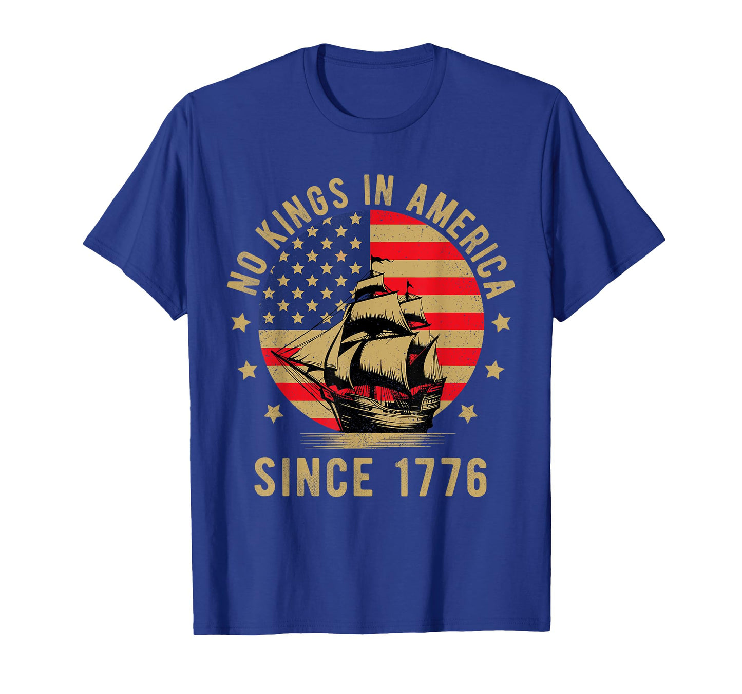 No Kings In America Since 1776 US Flag Patriotic 4th Of July T-Shirt