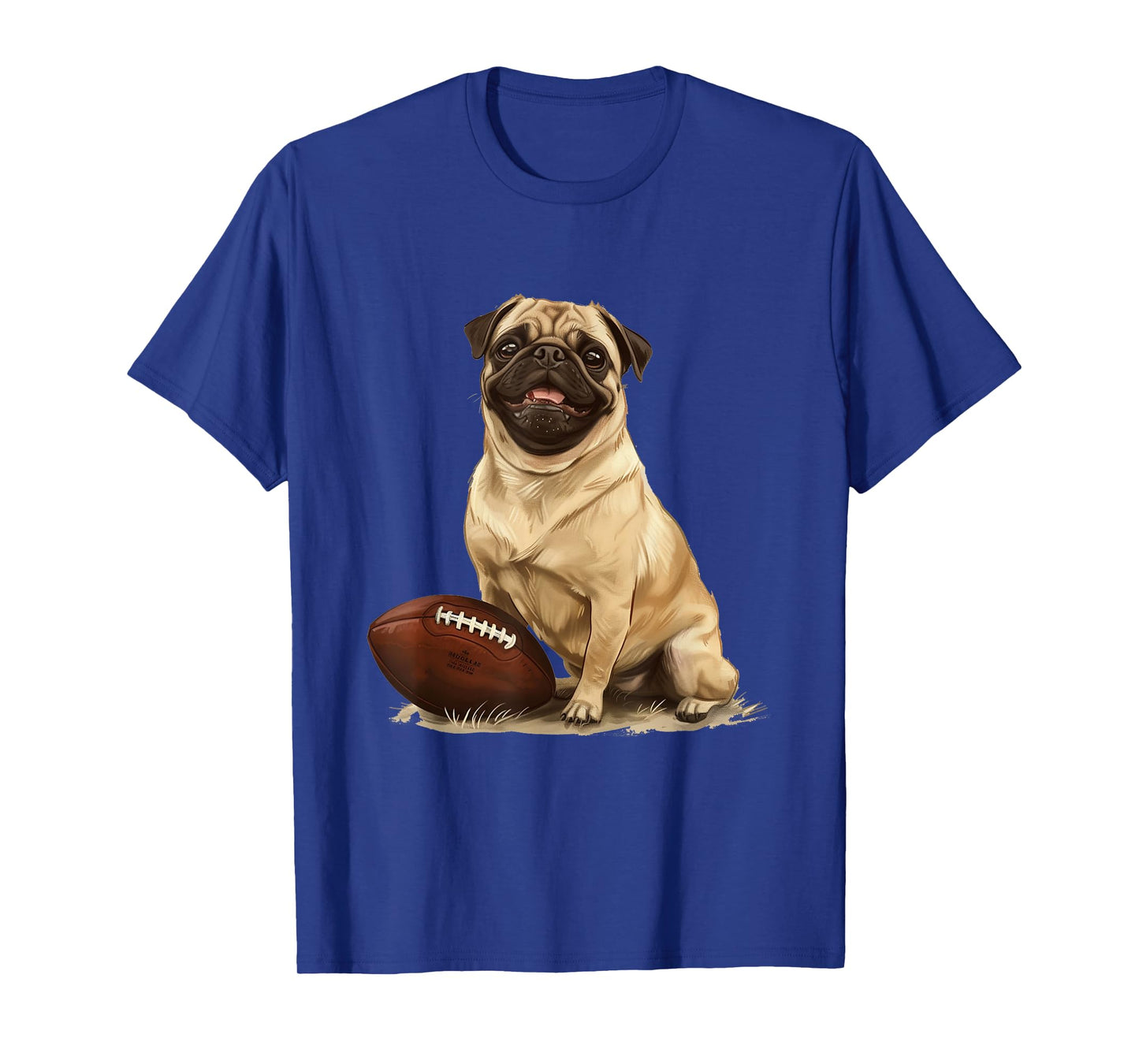 Pug Puppy Dog Football Sports Team Animal T-Shirt
