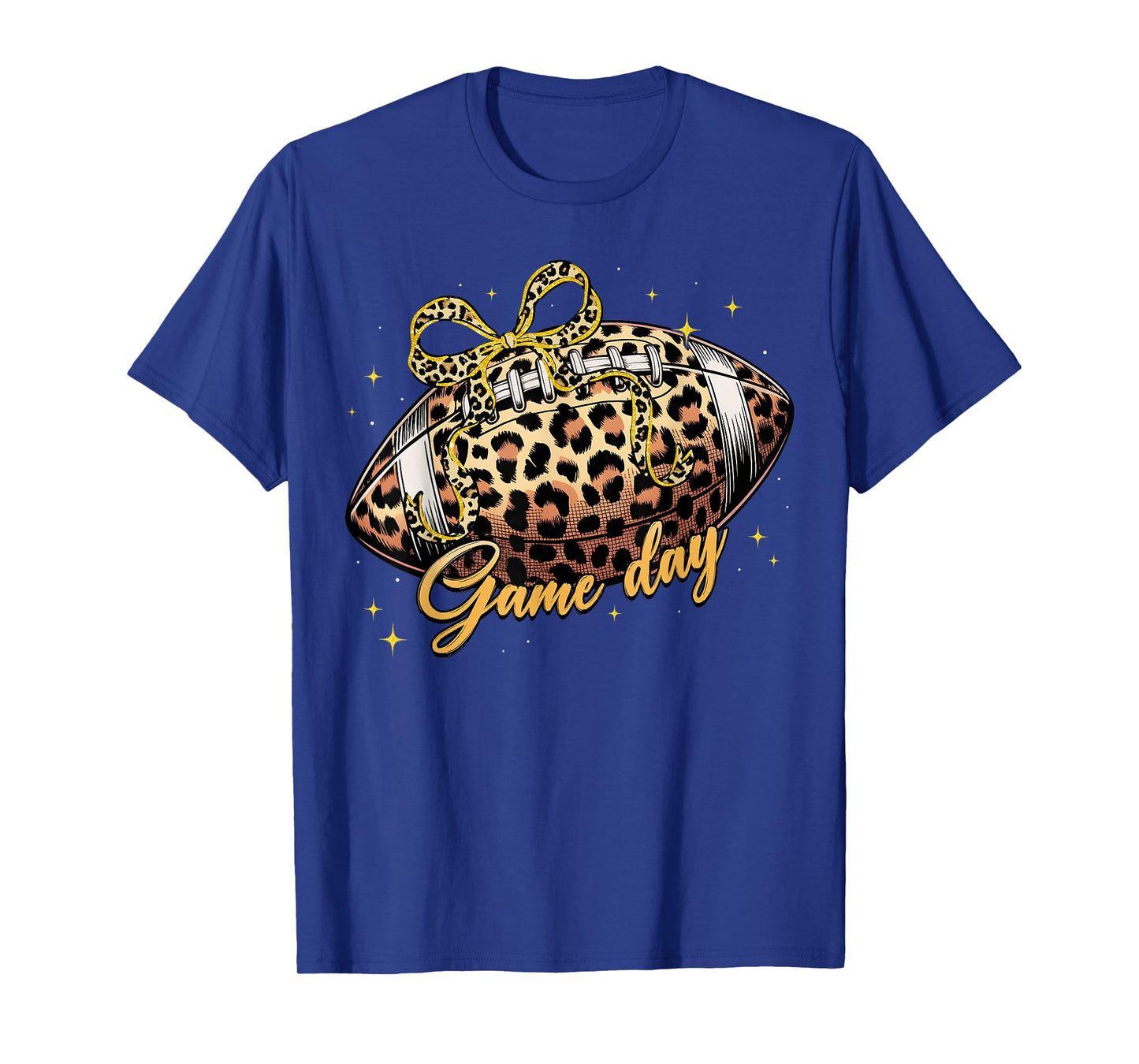 Game Day Football Coquette Bow Leopard Fall Thanksgiving T-Shirt
