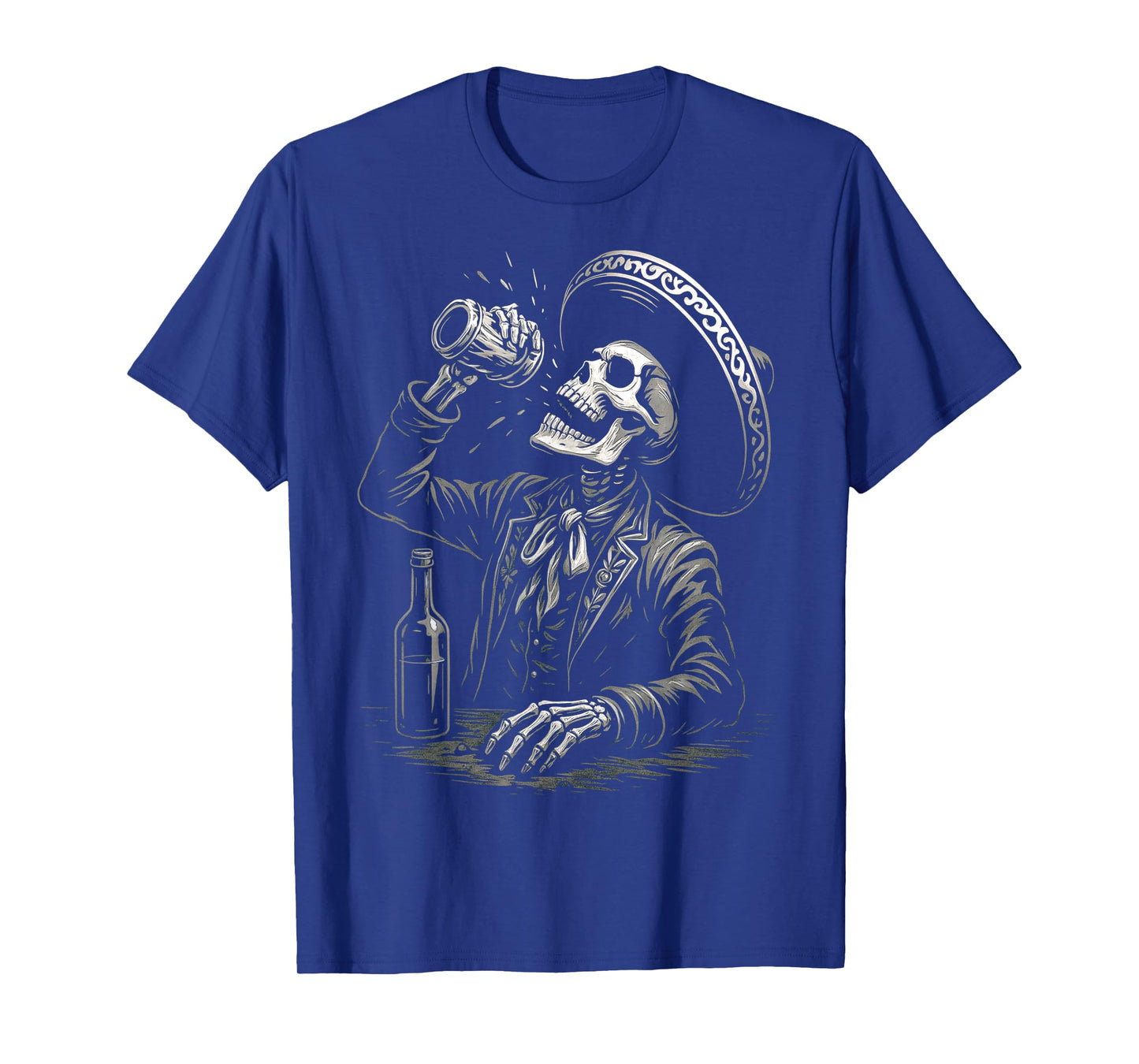 Dia De Los Muertos Vintage Skeleton Tequila Day of Dead Men T-Shirt