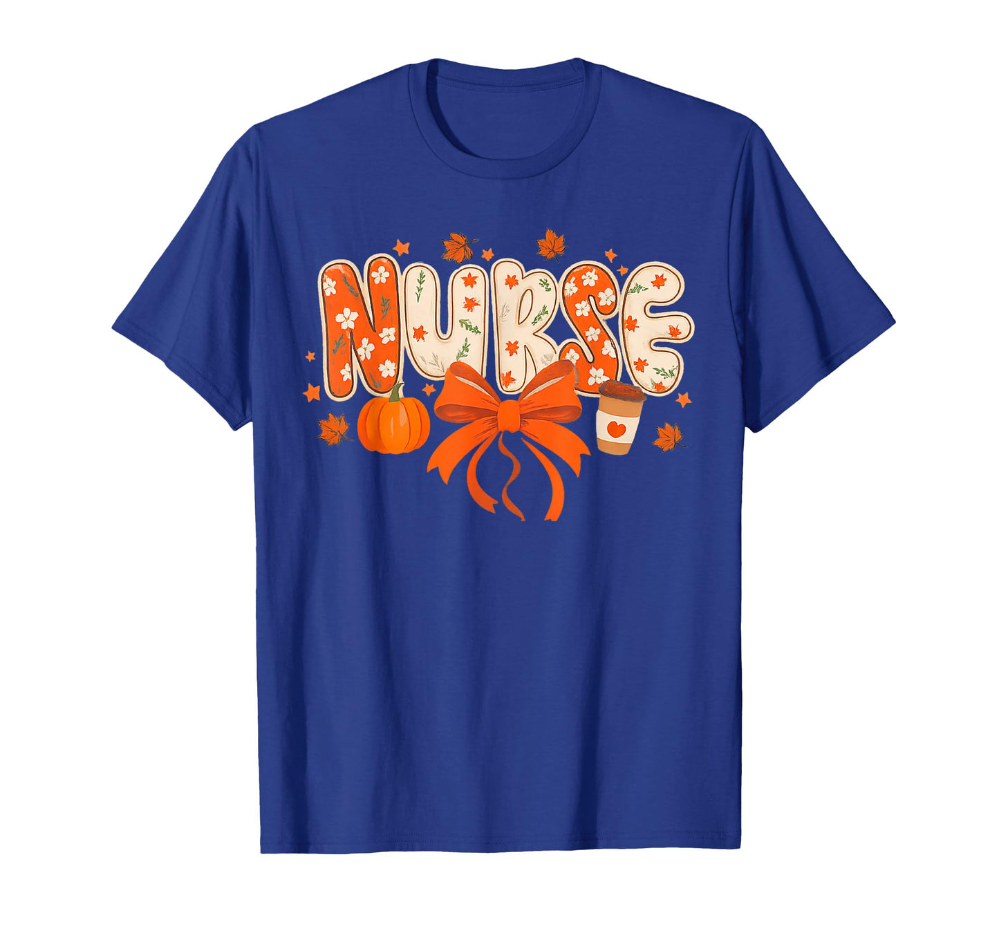 Nurse Fall Autumn Pumpkin Spice Coffee Thanksgiving T-Shirt