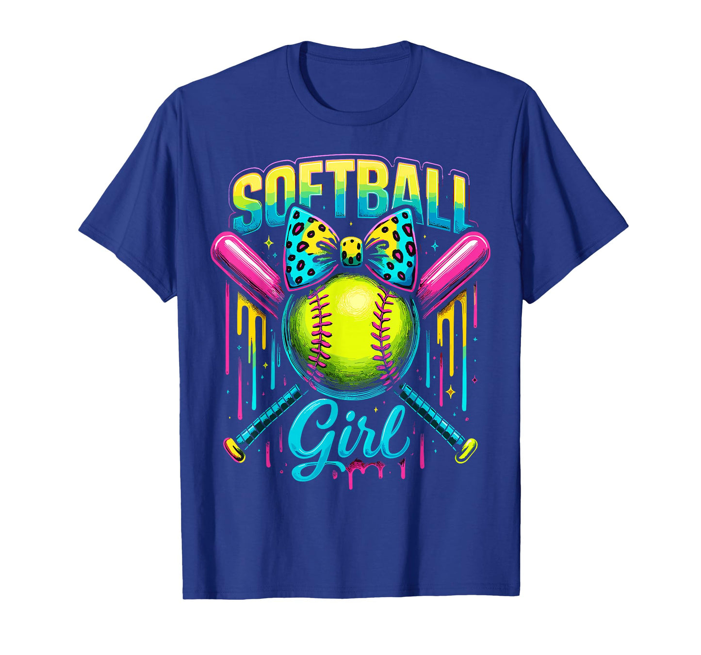 Softball Girl Drip Funny Softball Player T-Shirt