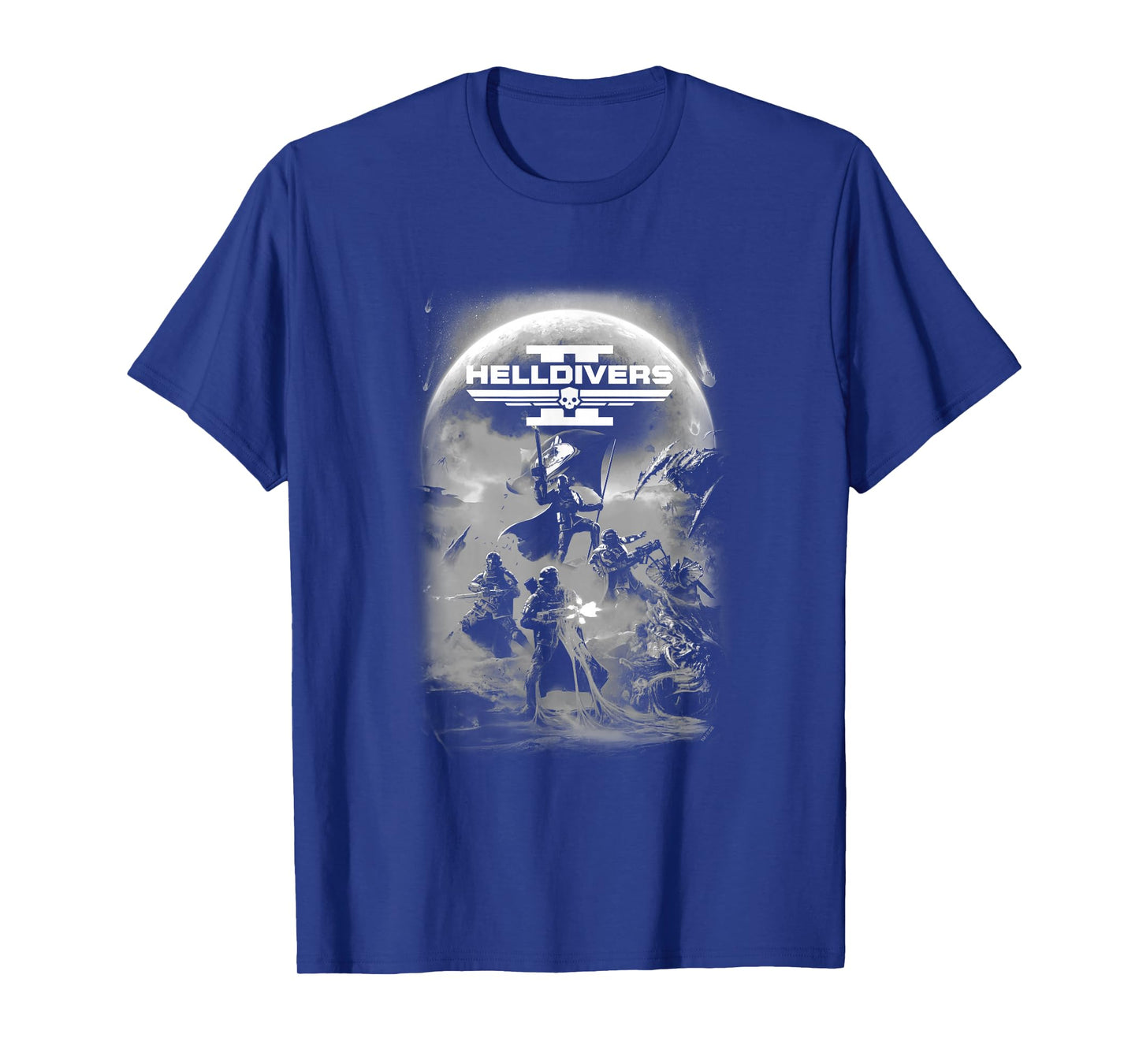 Helldivers 2 Grayscale Sony PlayStation Video Game Poster T-Shirt