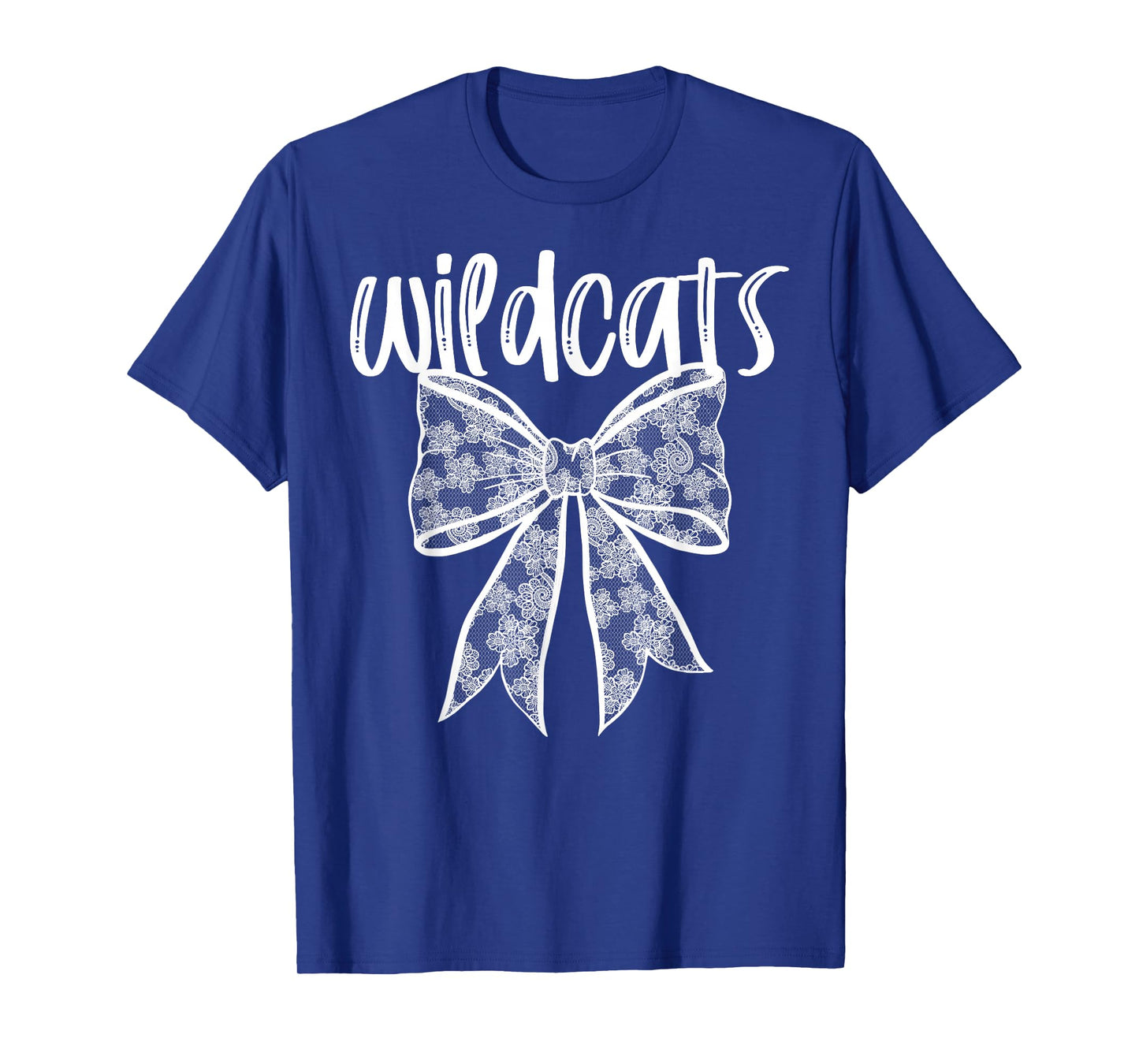 Wildcats Coquette Aesthetic Girly Team Mascot Lace Bow T-Shirt