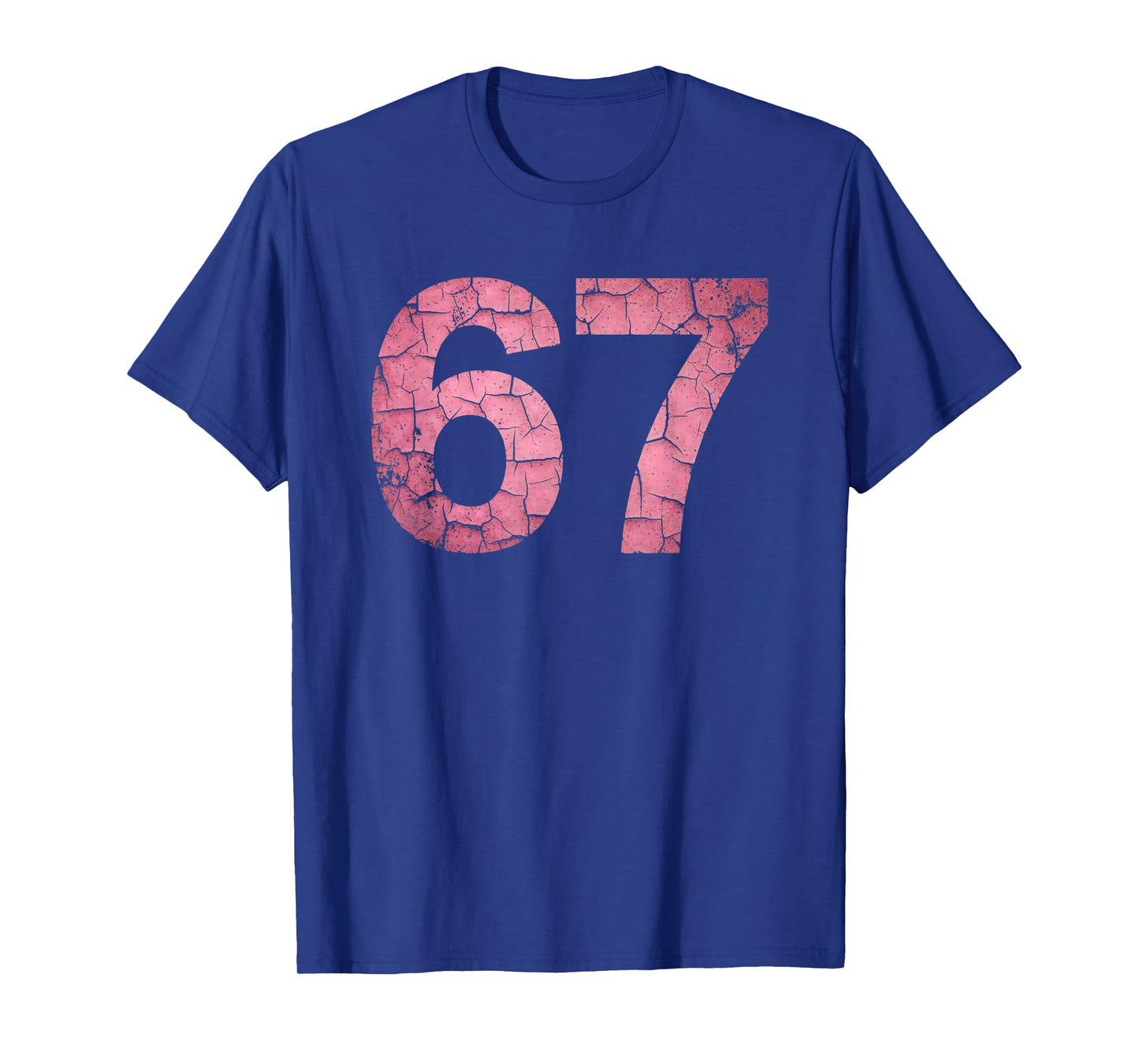 Distressed Number 67 Jersey Player Six Seven Meme T-Shirt