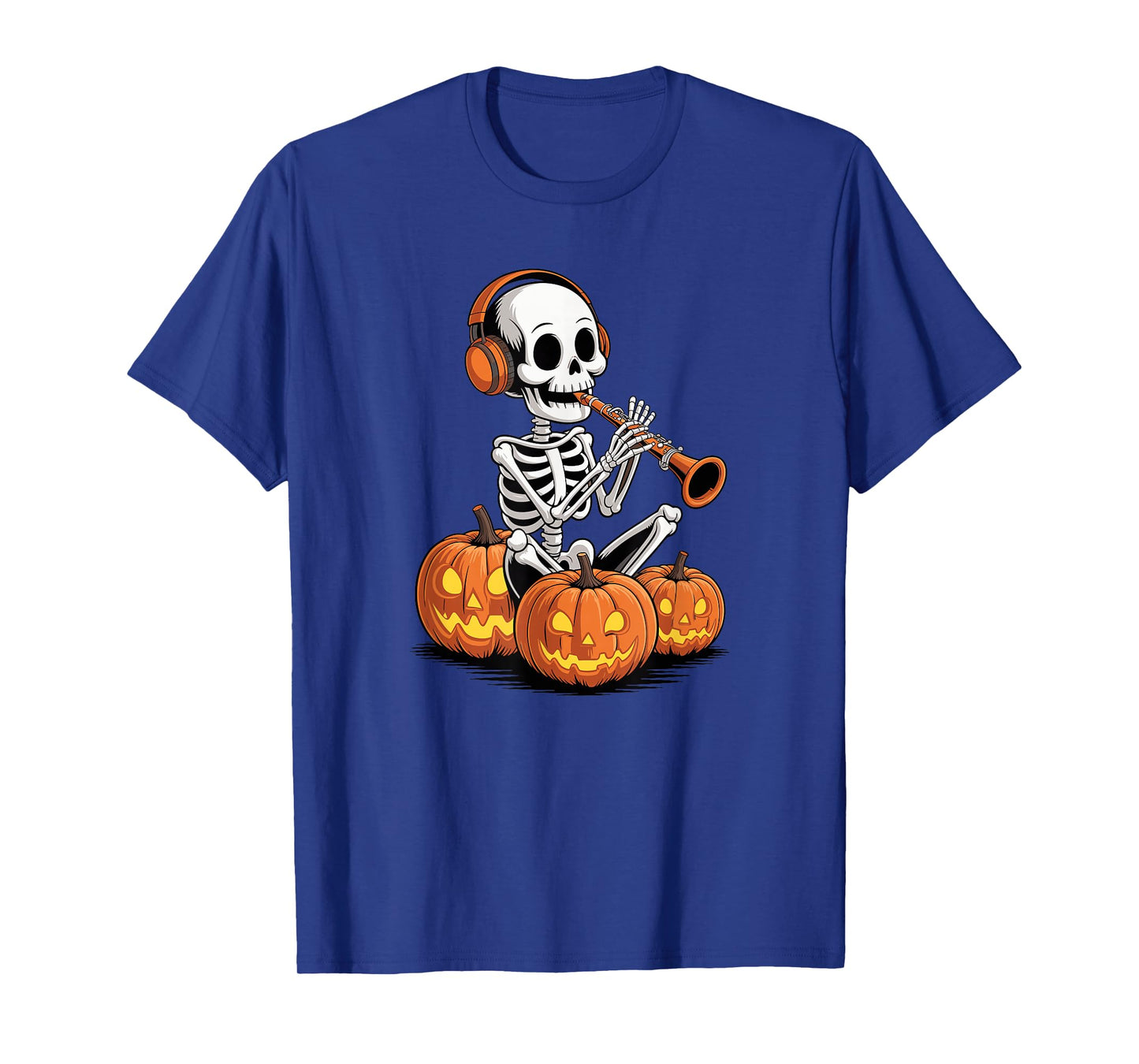 Halloween Skeleton Clarinet Clarinetist T-Shirt