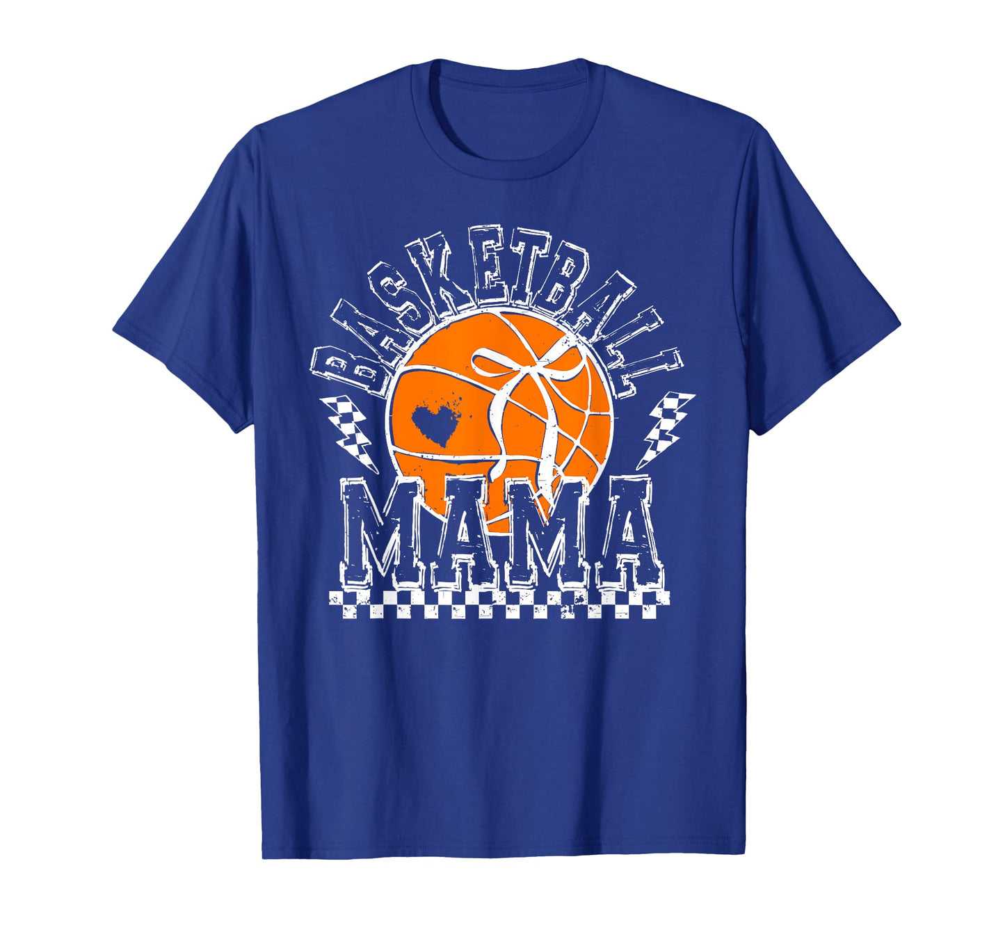 Basketball Mama Coquette Bow Game Day Funny Sports Lover Mom T-Shirt