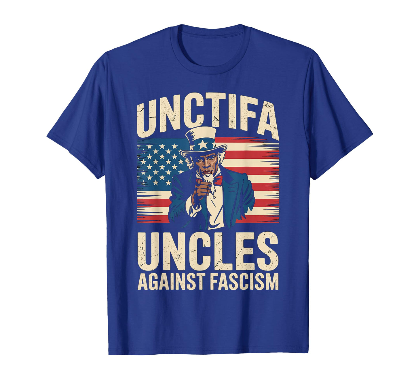 Unctifa Black Uncles Against Fascism Flag Resist No Kings T-Shirt