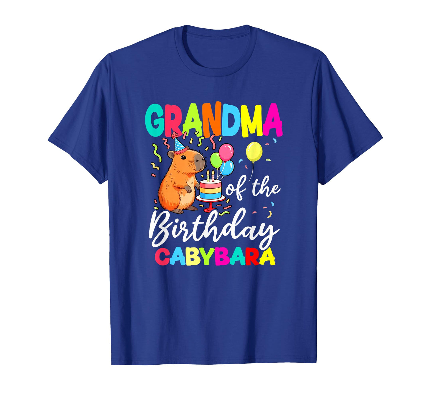 Grandma of The Birthday Capybara Girl Bday Party Family T-Shirt