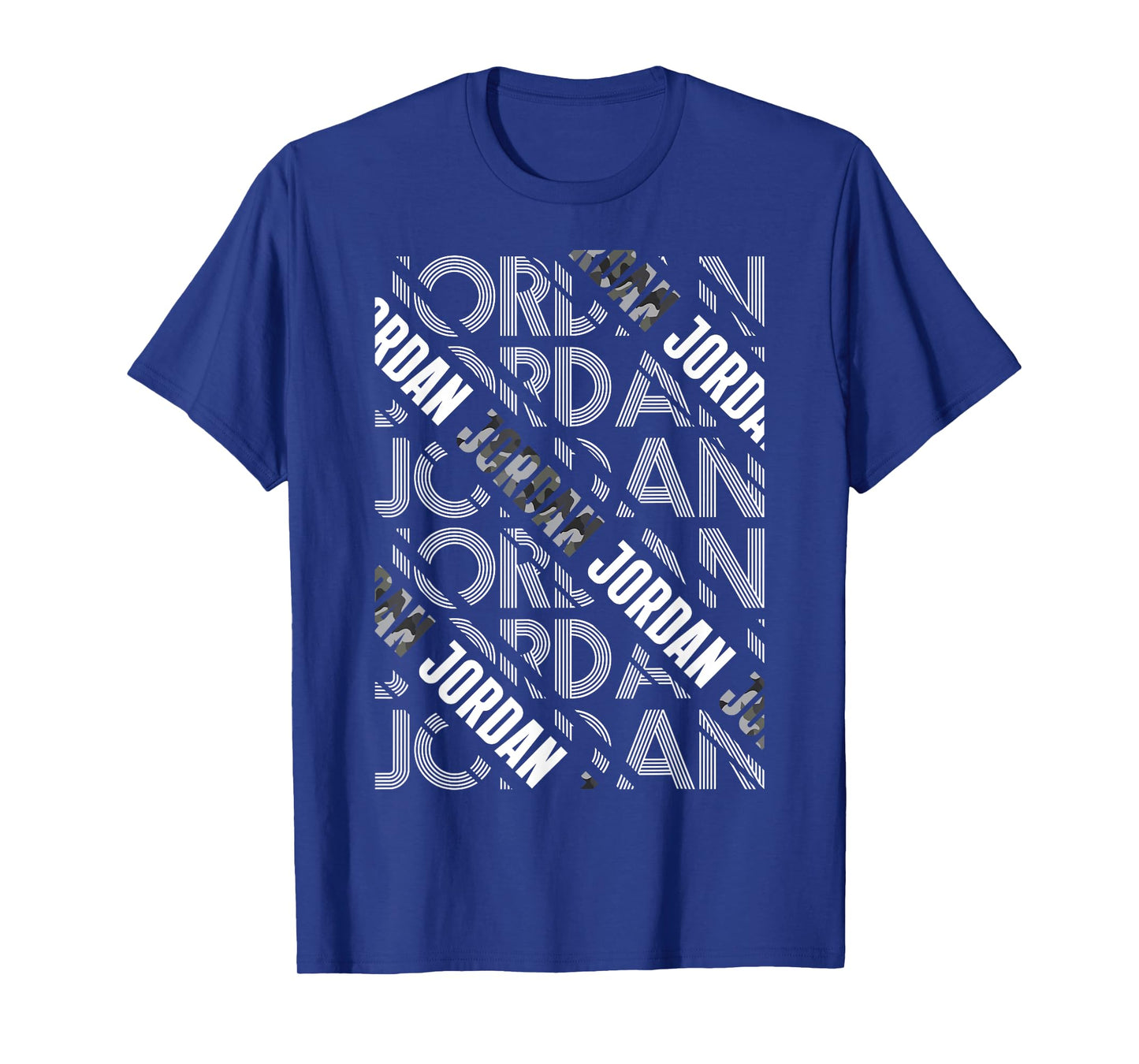 Diagonal Jordan Pattern Jordan Camo Pattern Grey Camouflage T-Shirt