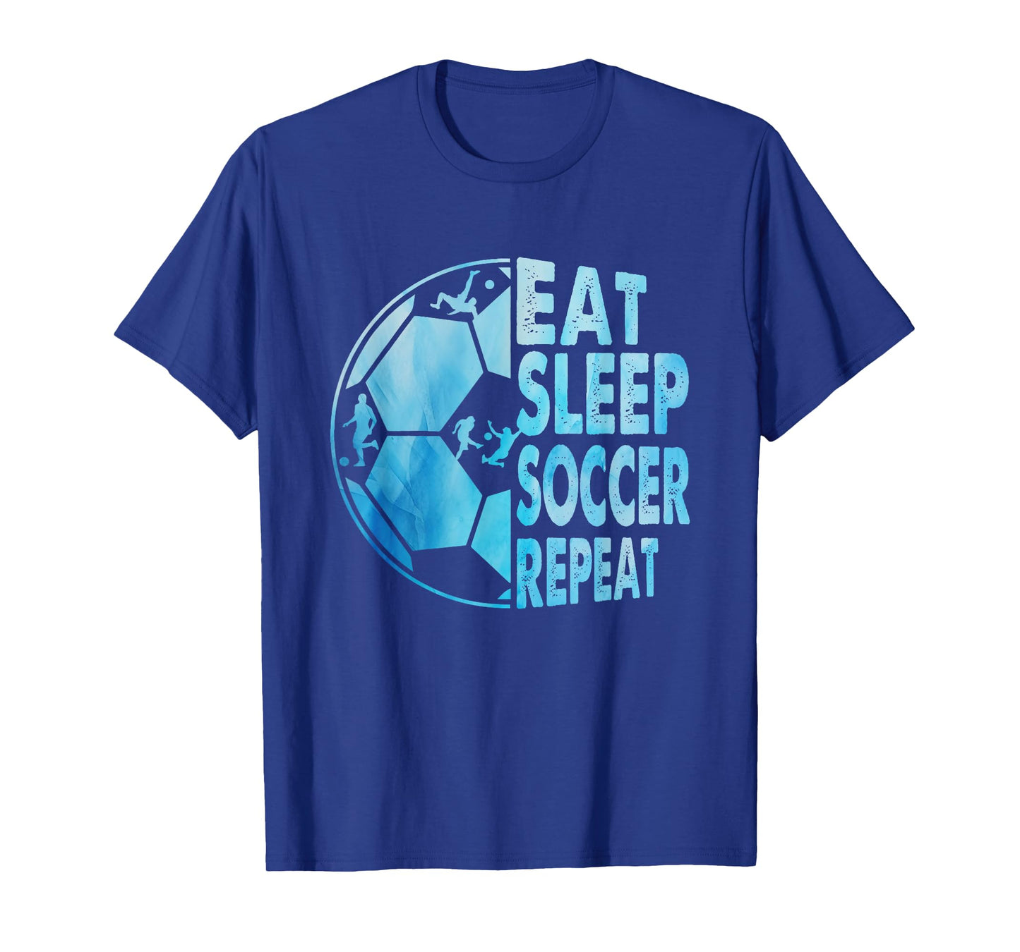 Eat Sleep Soccer Repeat For Youth Girls Kids Boys Purple T-Shirt