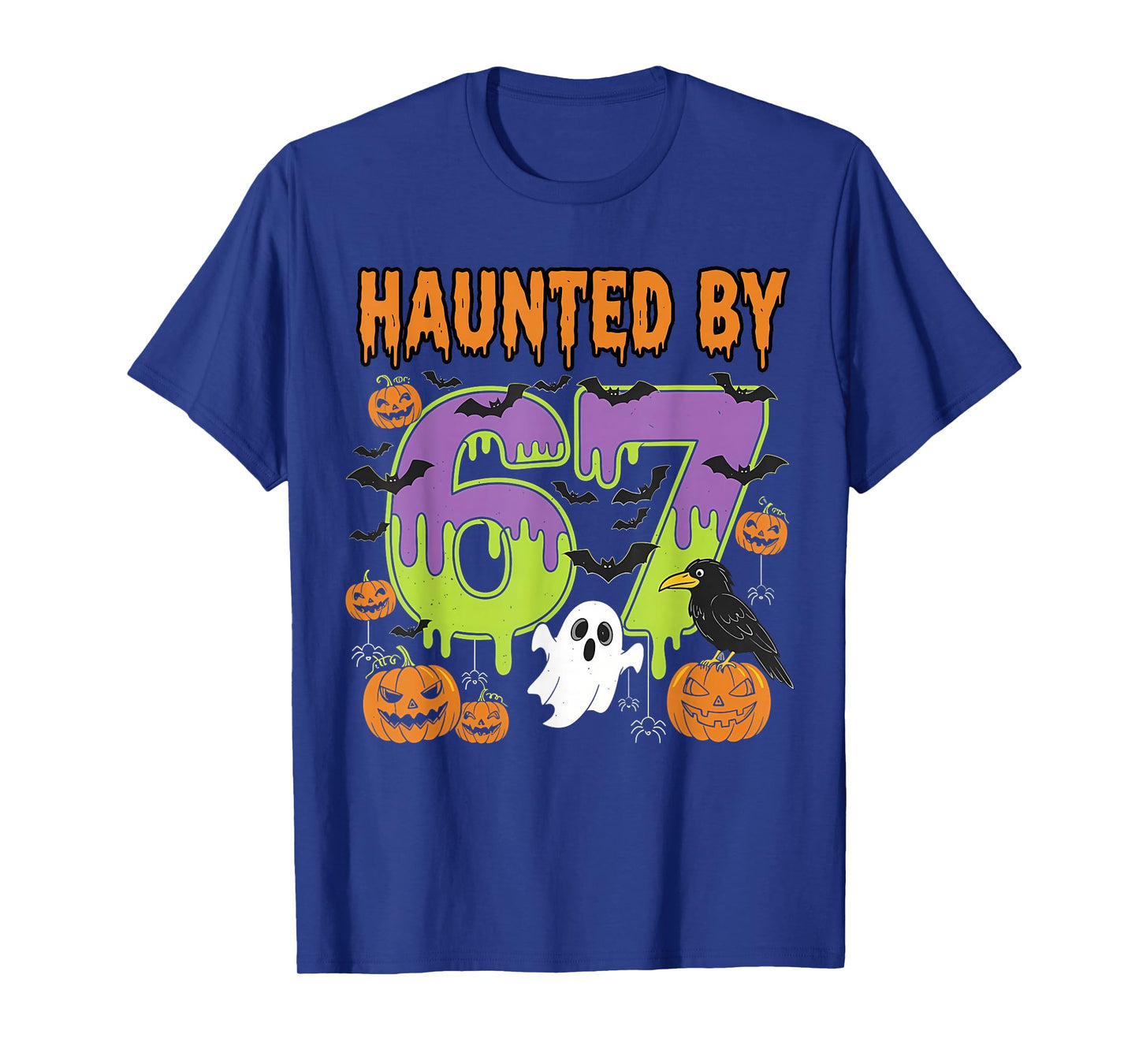 Haunted by 67 Funny Six Seven Meme 6 7 Halloween Costume Kid T-Shirt