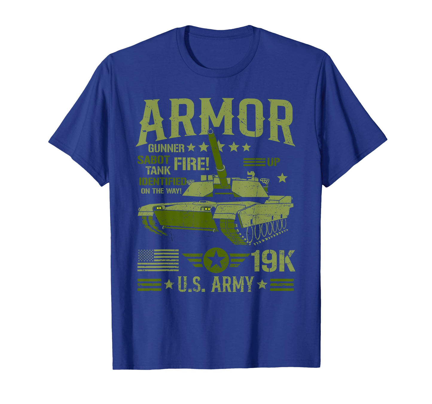 Armor Of US Military M1 Abrams Battle Tank 19K Tanker T-Shirt