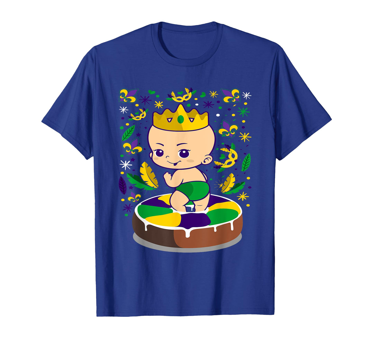 King Cake Mardi Gras Baby T-Shirt Louisiana Gift T-Shirt