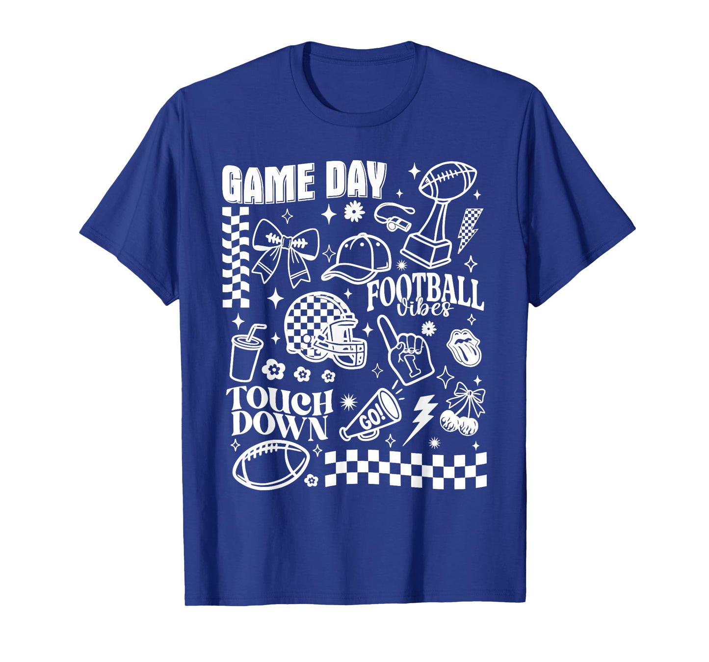 Touchdown American Football Helmet Game Day Coquette Bow T-Shirt