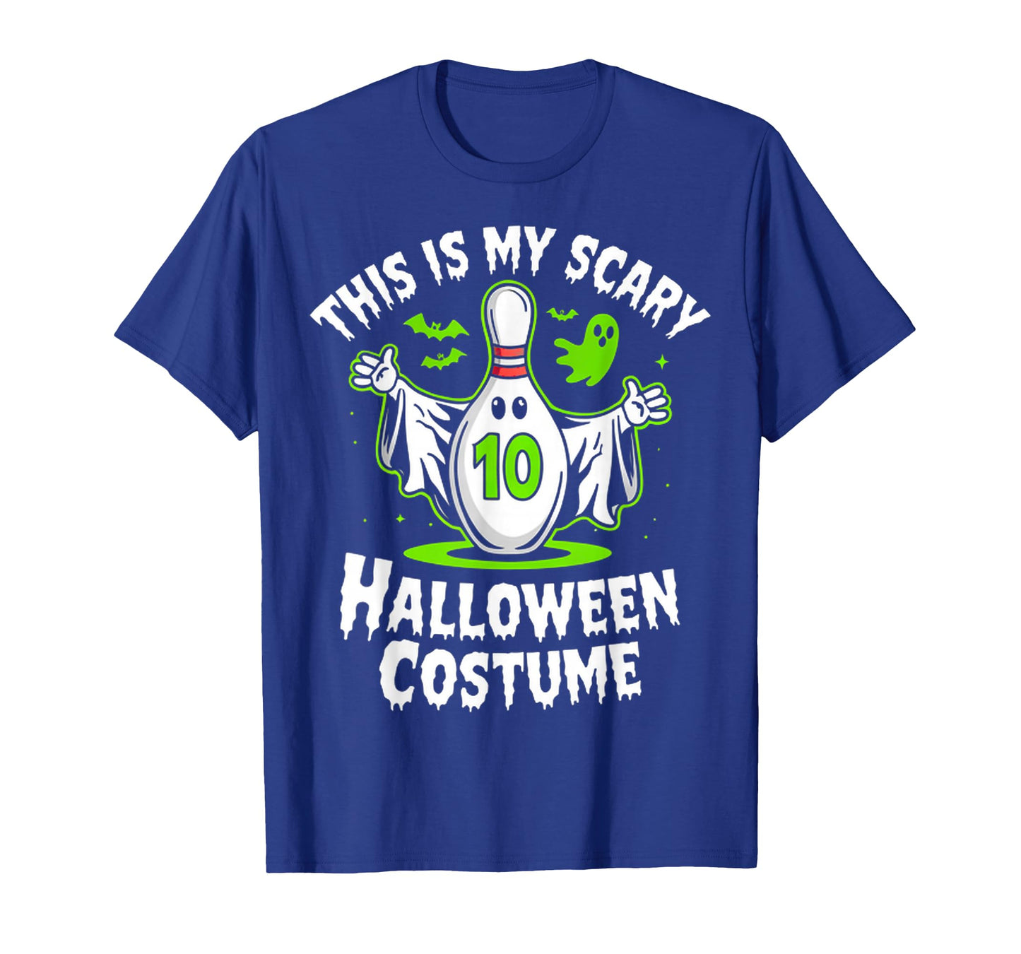 Funny Ghost Bowling League Team Halloween Humor Design T-Shirt