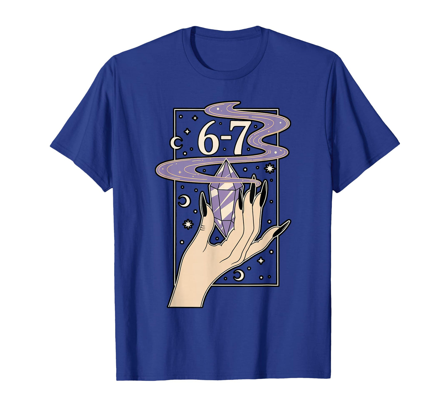 6-7 Meme Witch Hand Crystal Halloween Women Girls T-Shirt