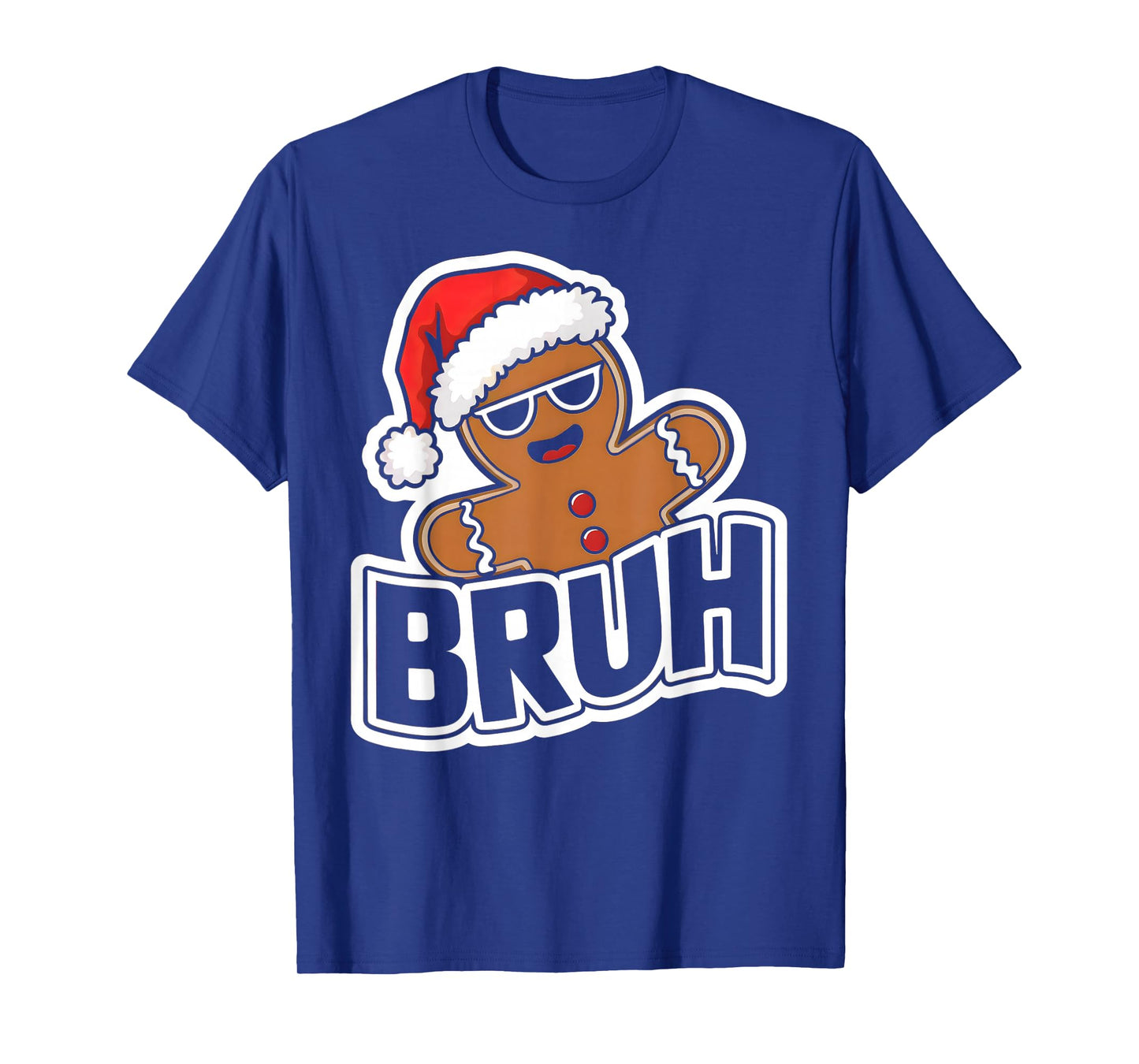 Bruh Funny Christmas Gingerbread Man Teens Boys Kids T-Shirt