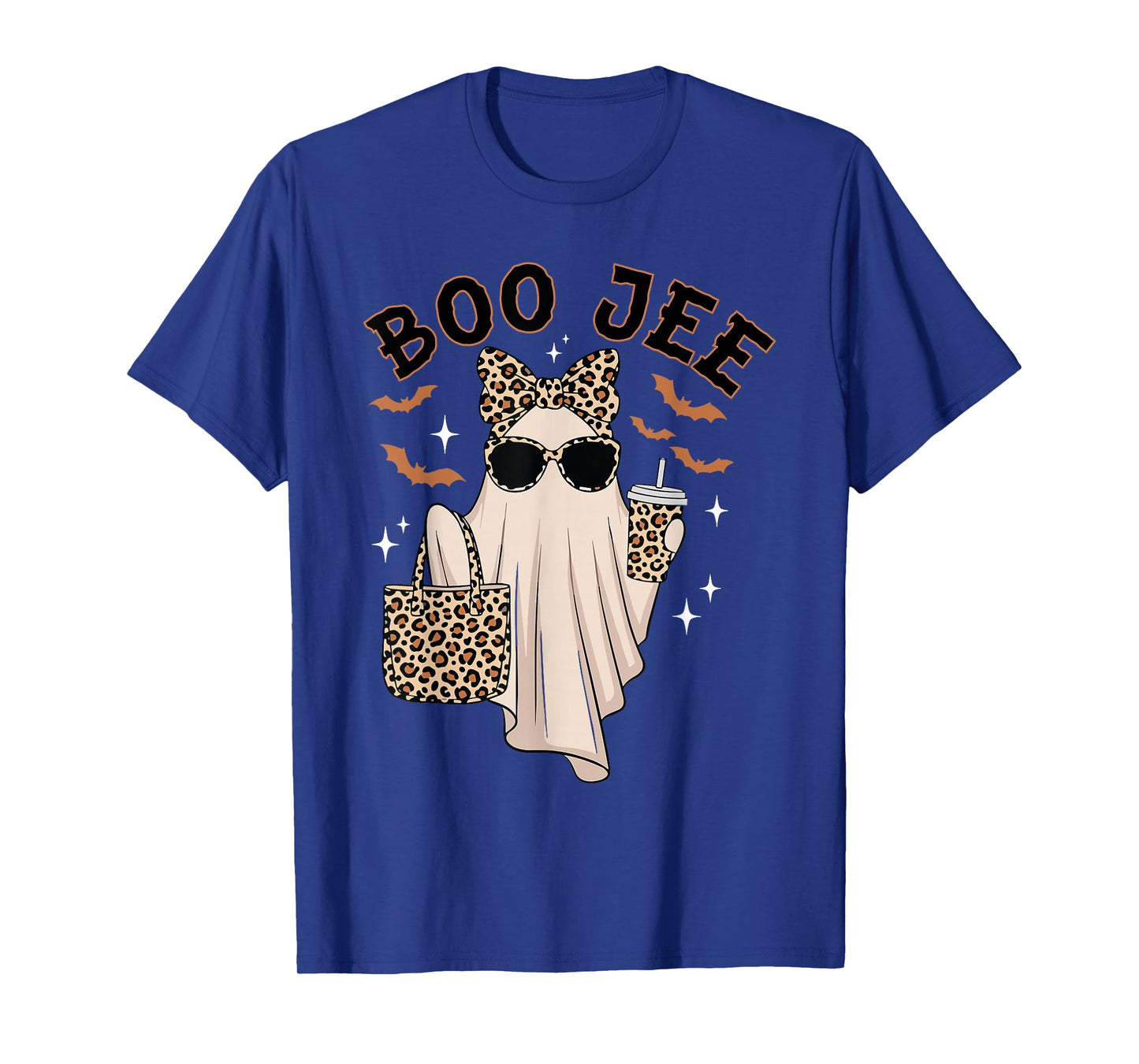 Boo JEE Boujee Pink Ghost Halloween October Vibes T-Shirt