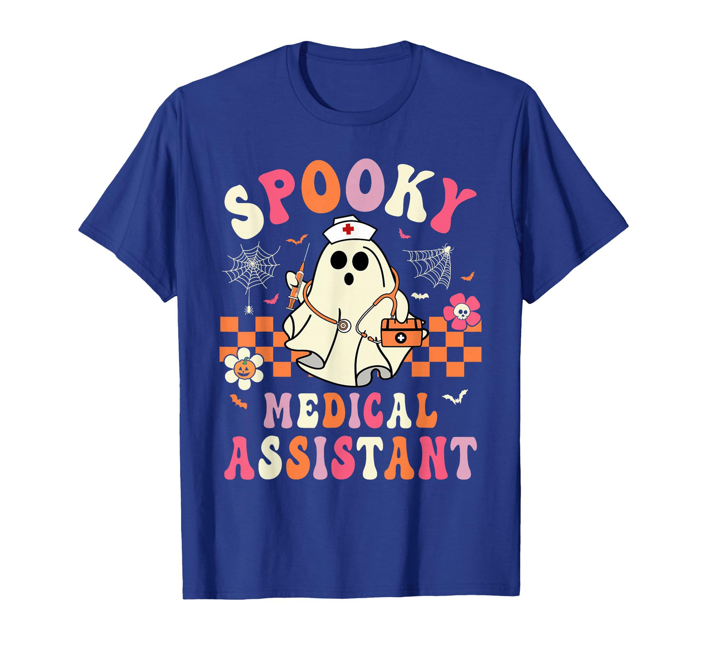 Groovy Spooky Medical Assistant Halloween Women Men Girls T-Shirt