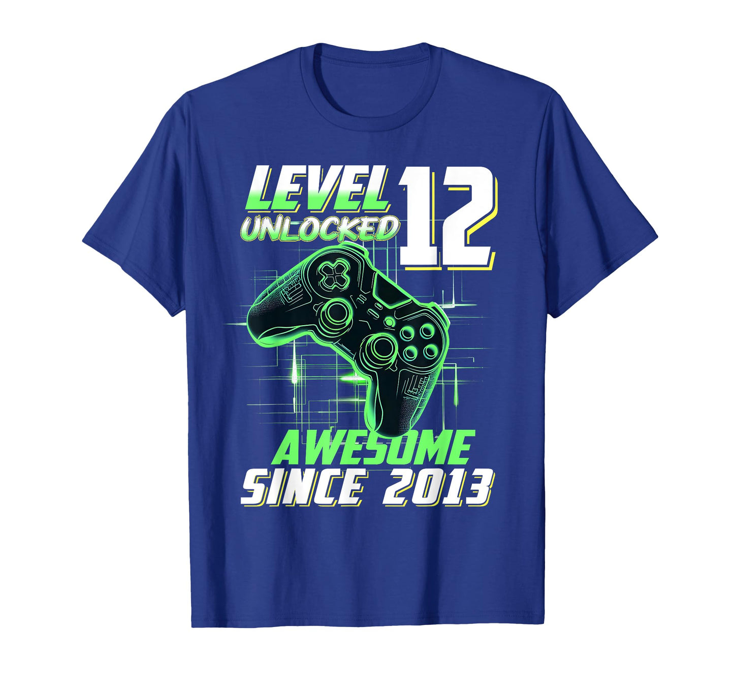 Level 12 Unlocked Awesome Since 2013 12th Birthday Gaming T-Shirt